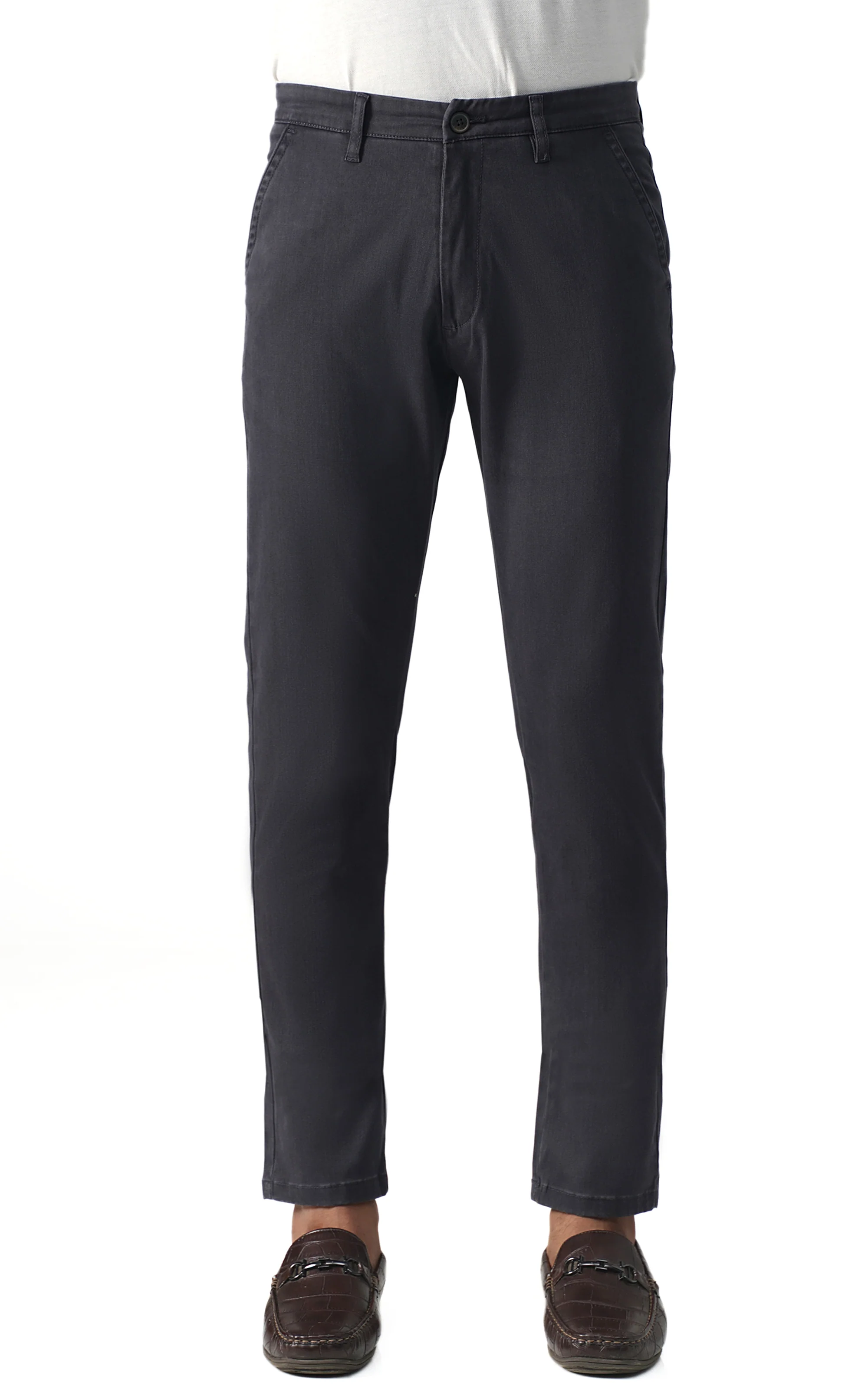 CROSS POCKET MELANGE PANT CHARCOAL - Image 2