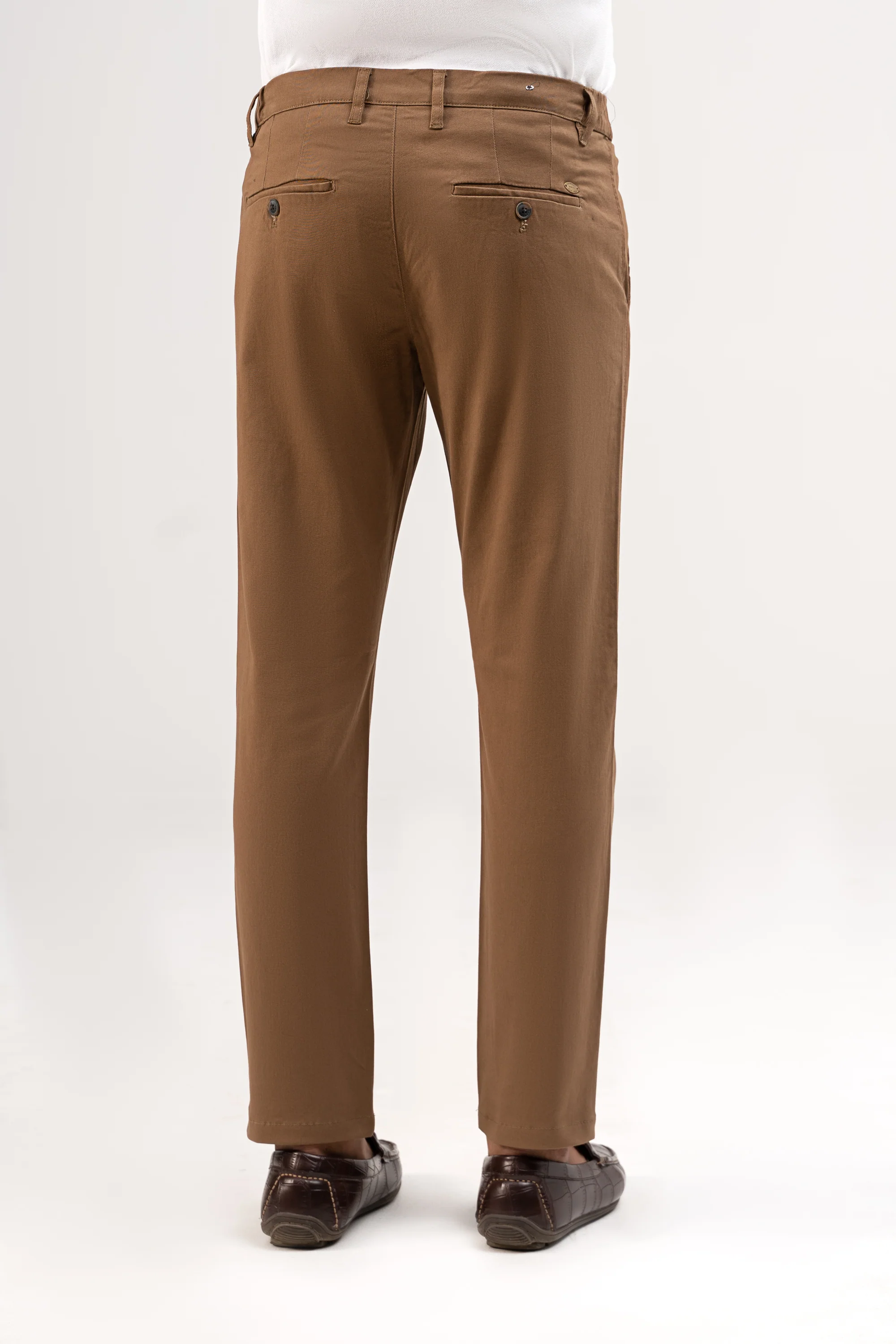 CROSS POCKET ELASTIC WAIST PANT DARK BROWN - Image 3