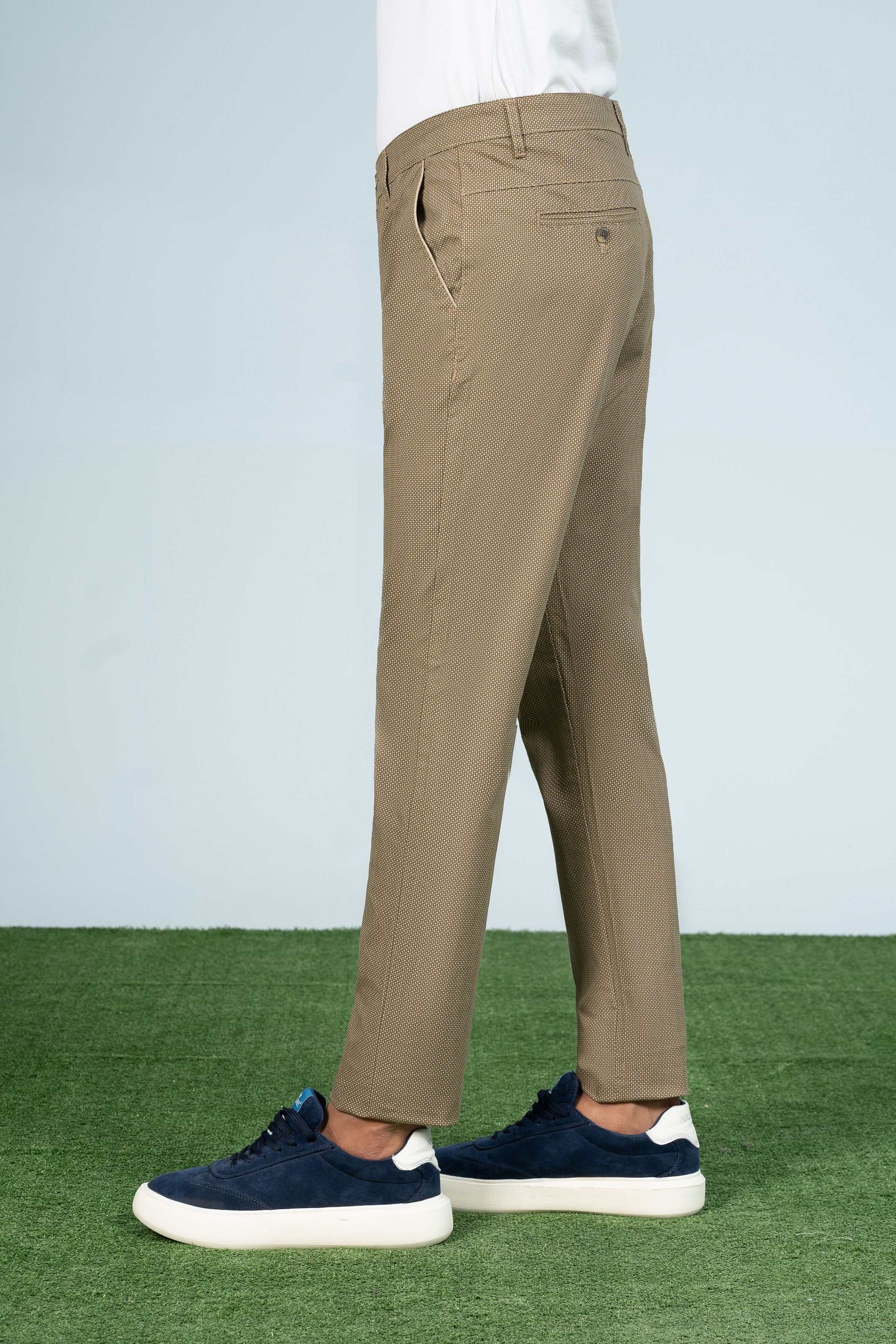 CROSS POCKET PRINTED PANT KHAKI