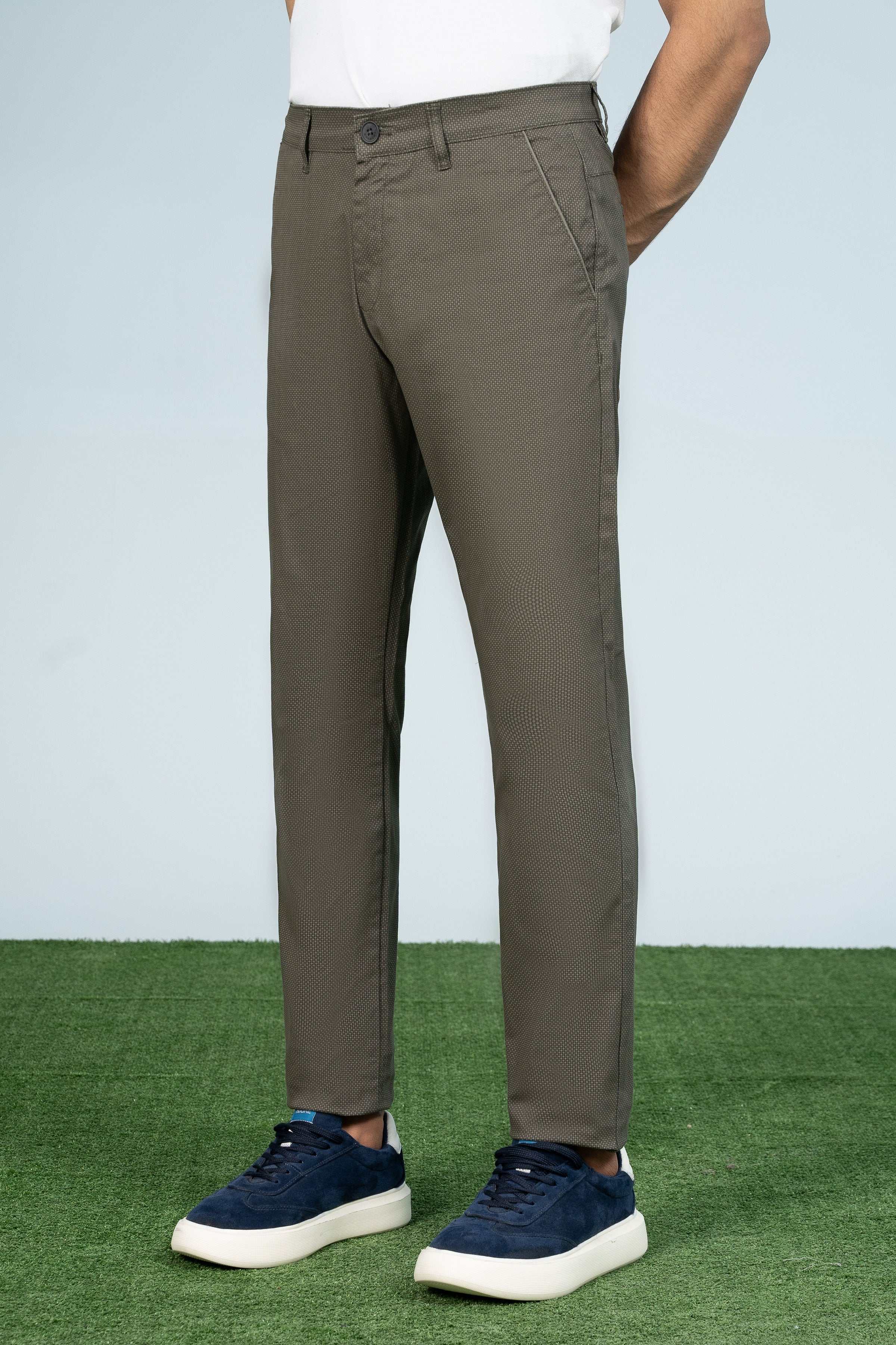 CROSS POCKET PRINTED PANT OLIVE - Image 2