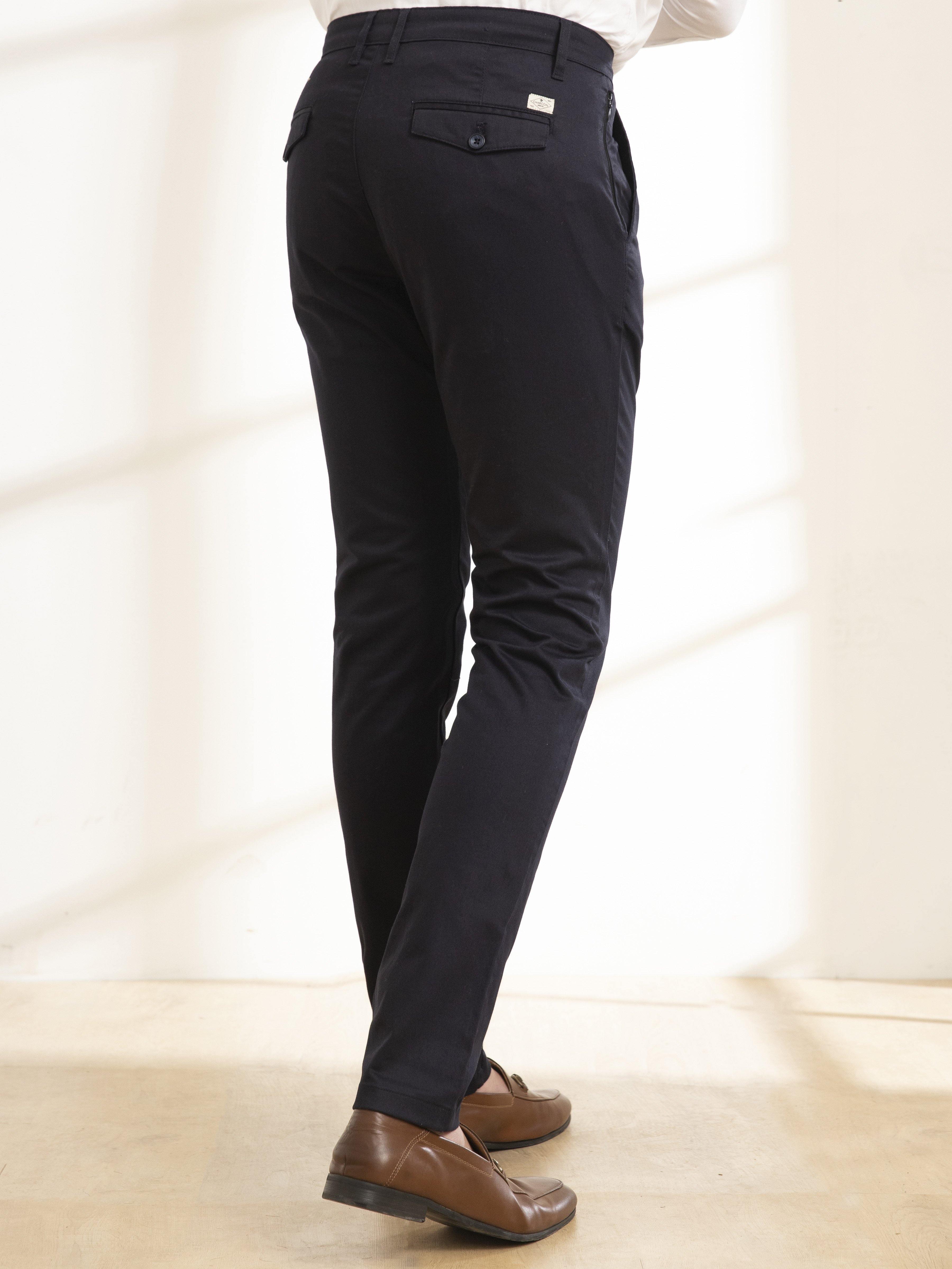 CASUAL PANT CROSS POCKET SLIM FIT NAVY - Image 3