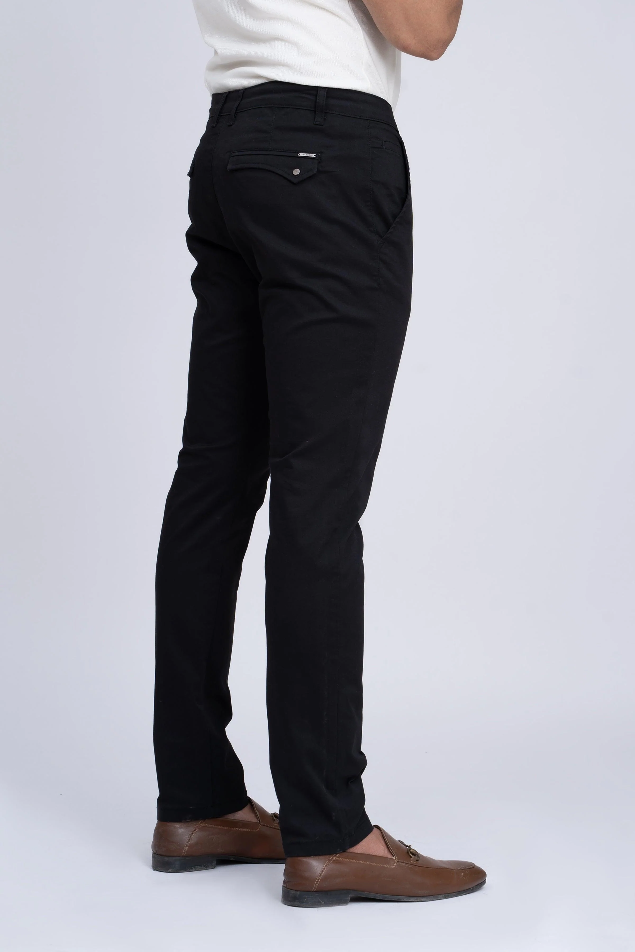 CASUAL PANT CROSS POCKET WITH FLAP BLACK - Image 3