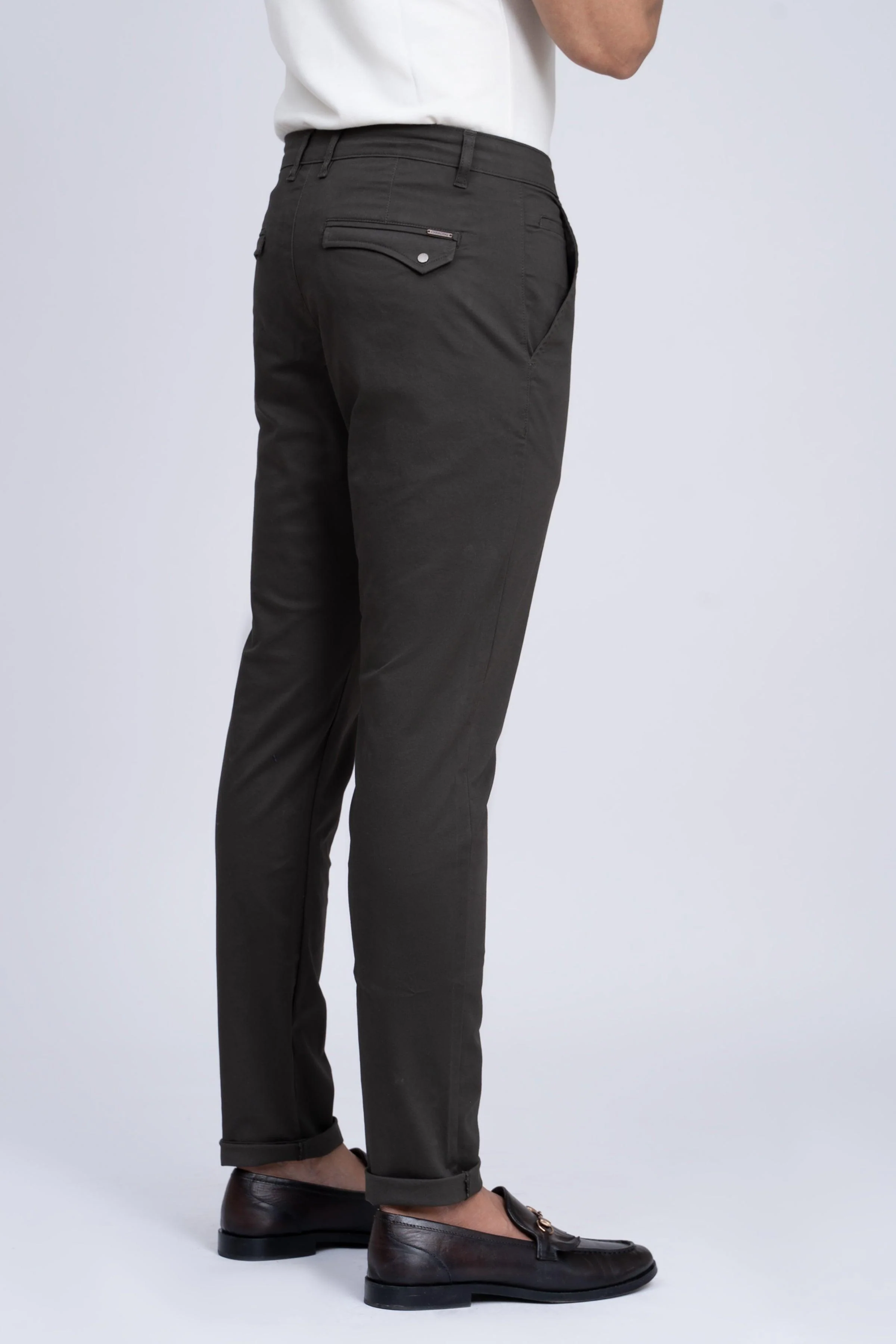 CASUAL PANT CROSS POCKET WITH FLAP DARK OLIVE - Image 3