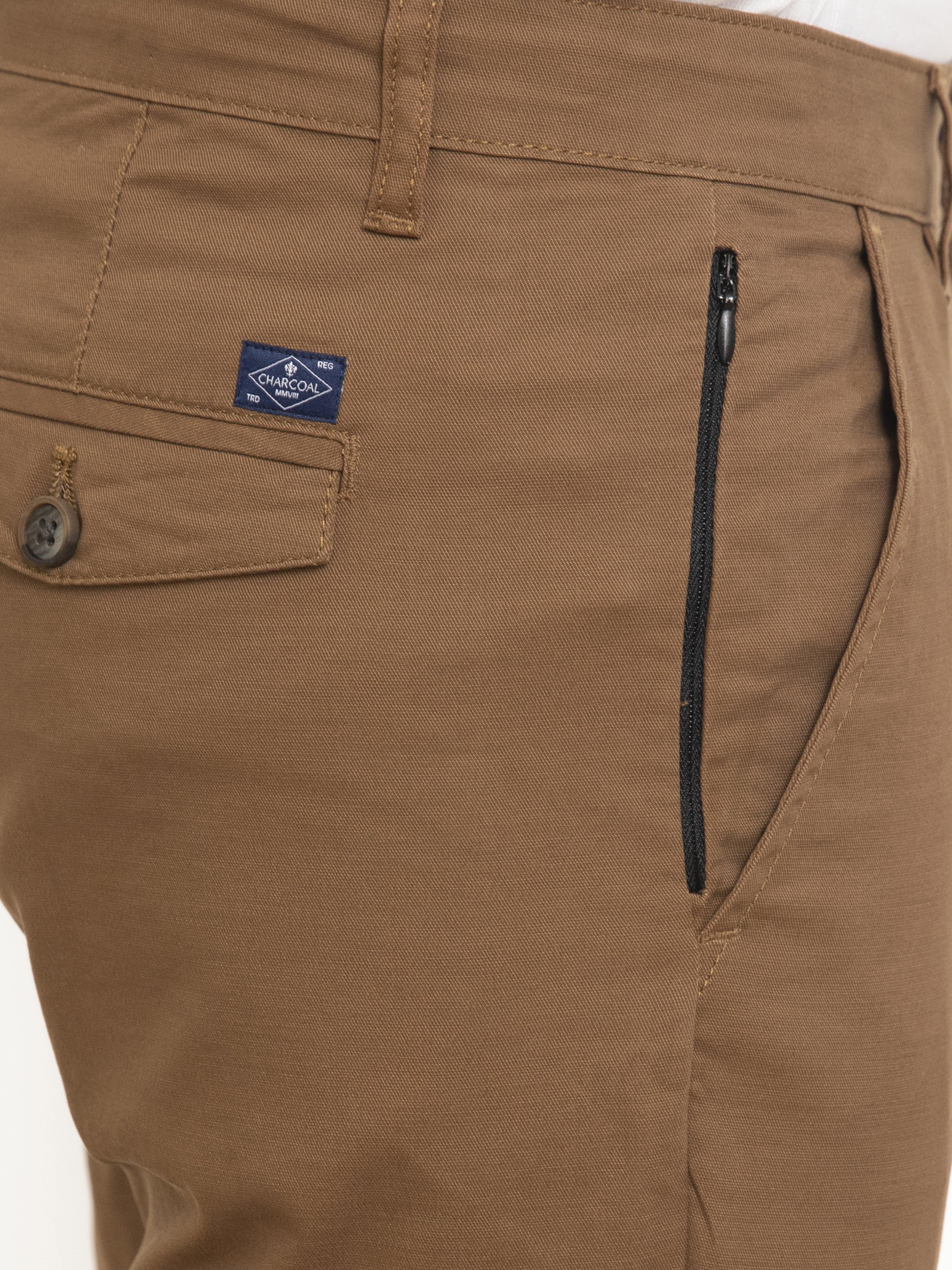 CASUAL PANT SLIM FIT CROSS POCKET CAMEL - Image 4