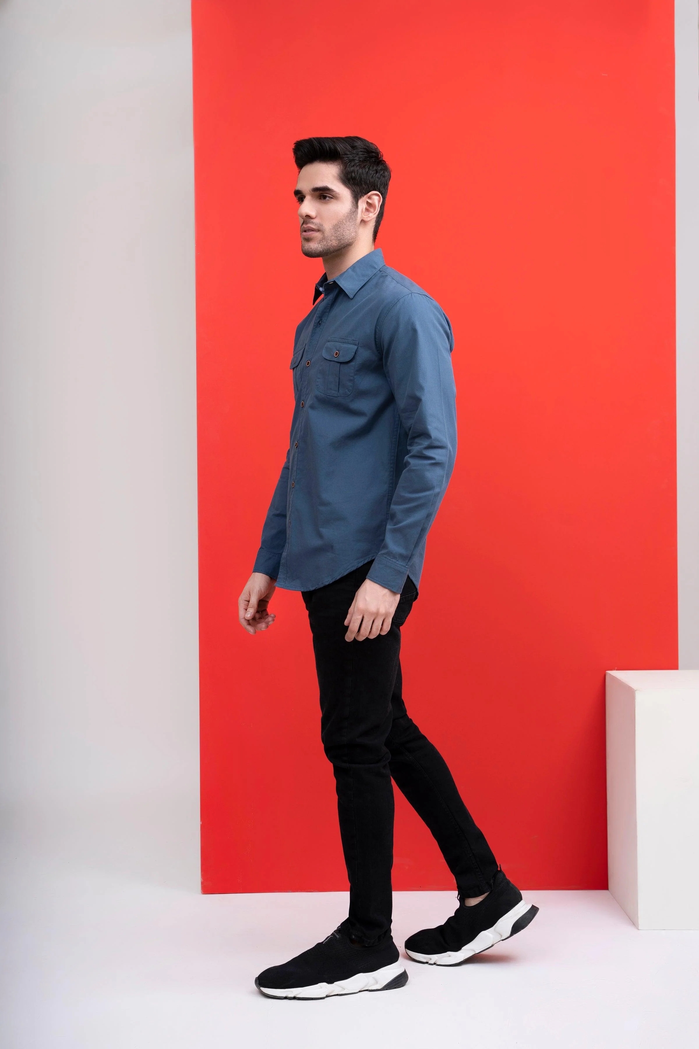 CASUAL SHIRT TEAL - Image 3