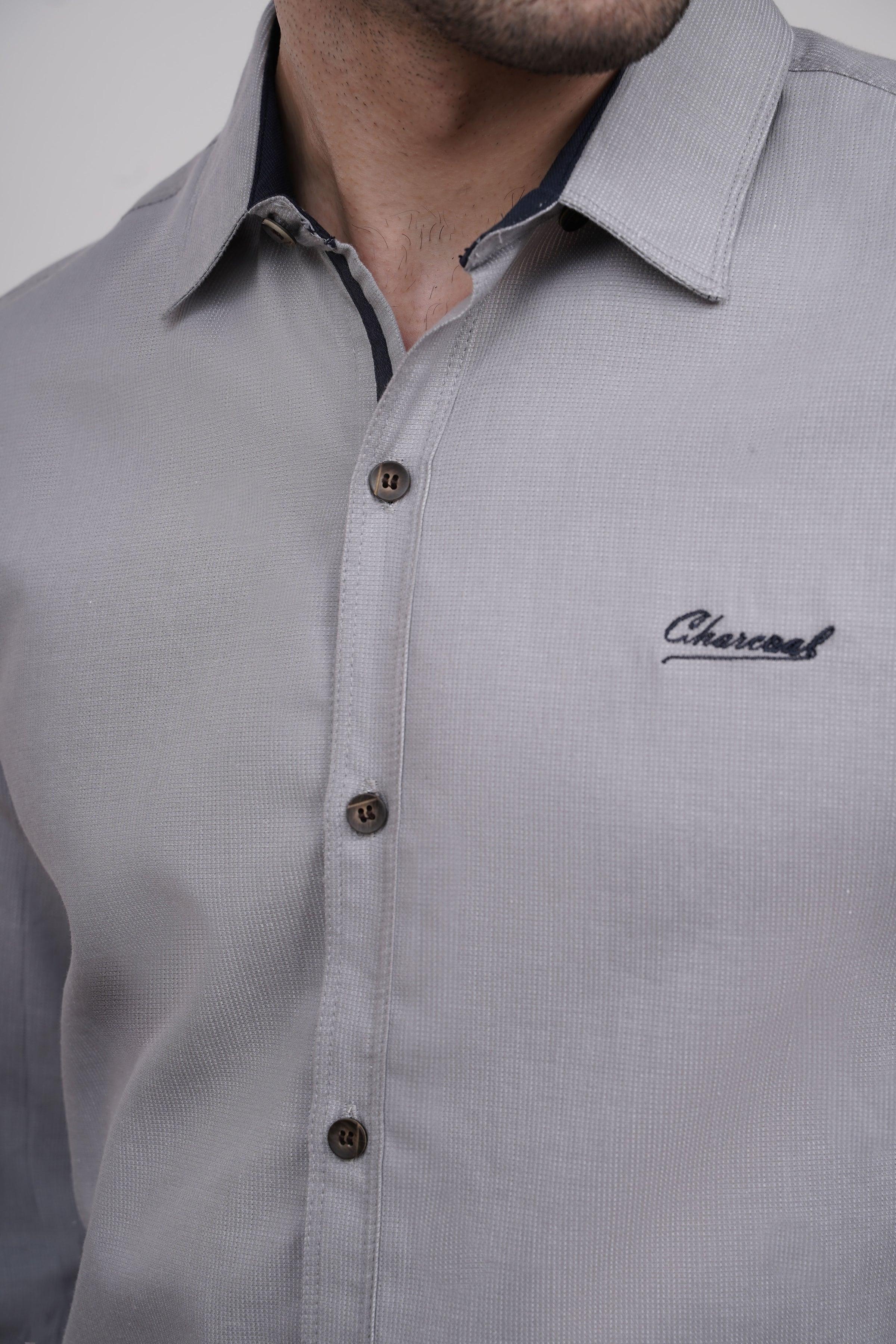 CASUAL SHIRT ASH GREY - Image 4