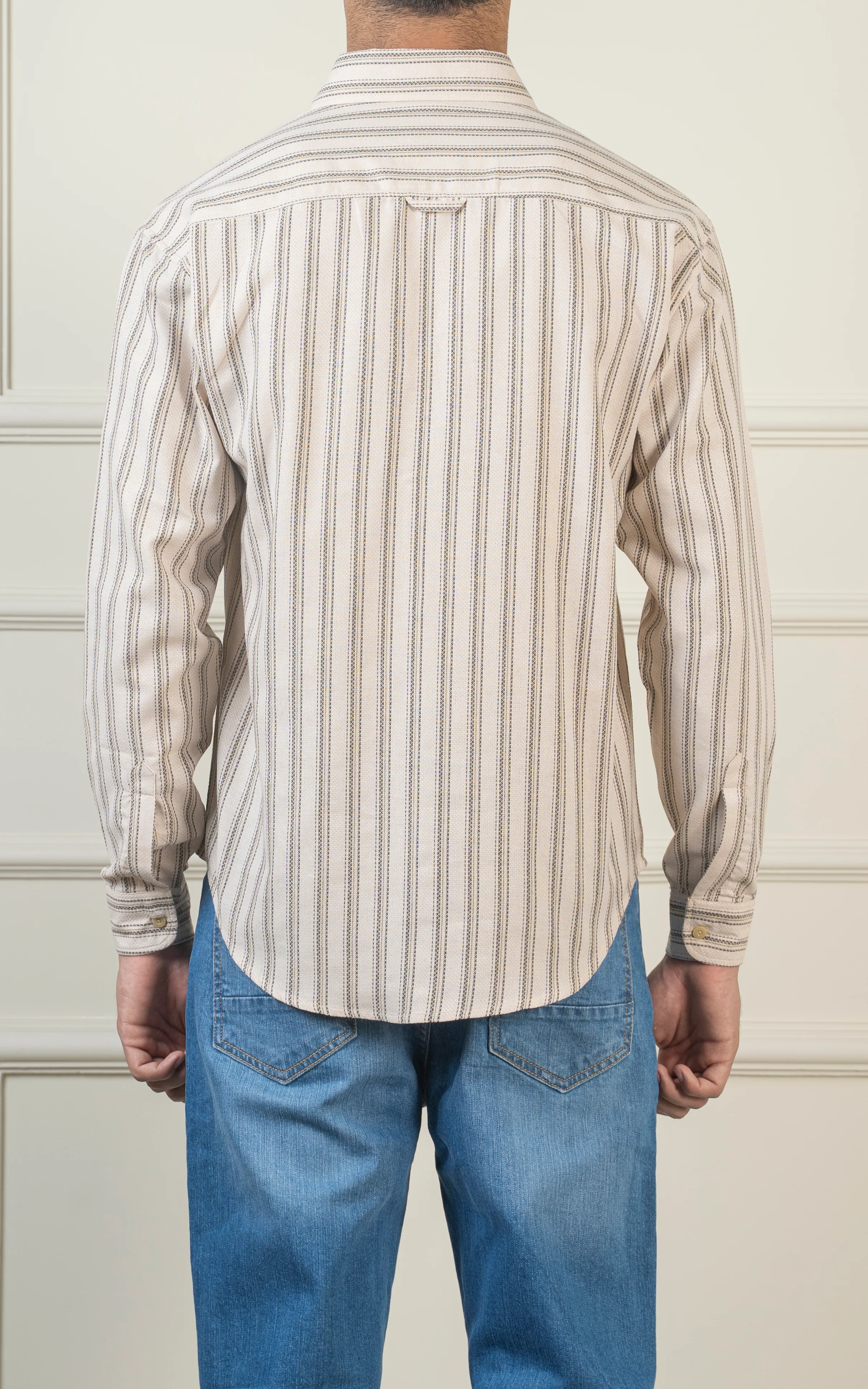 REGULAR COLLAR SHIRT BEIGE - Image 5