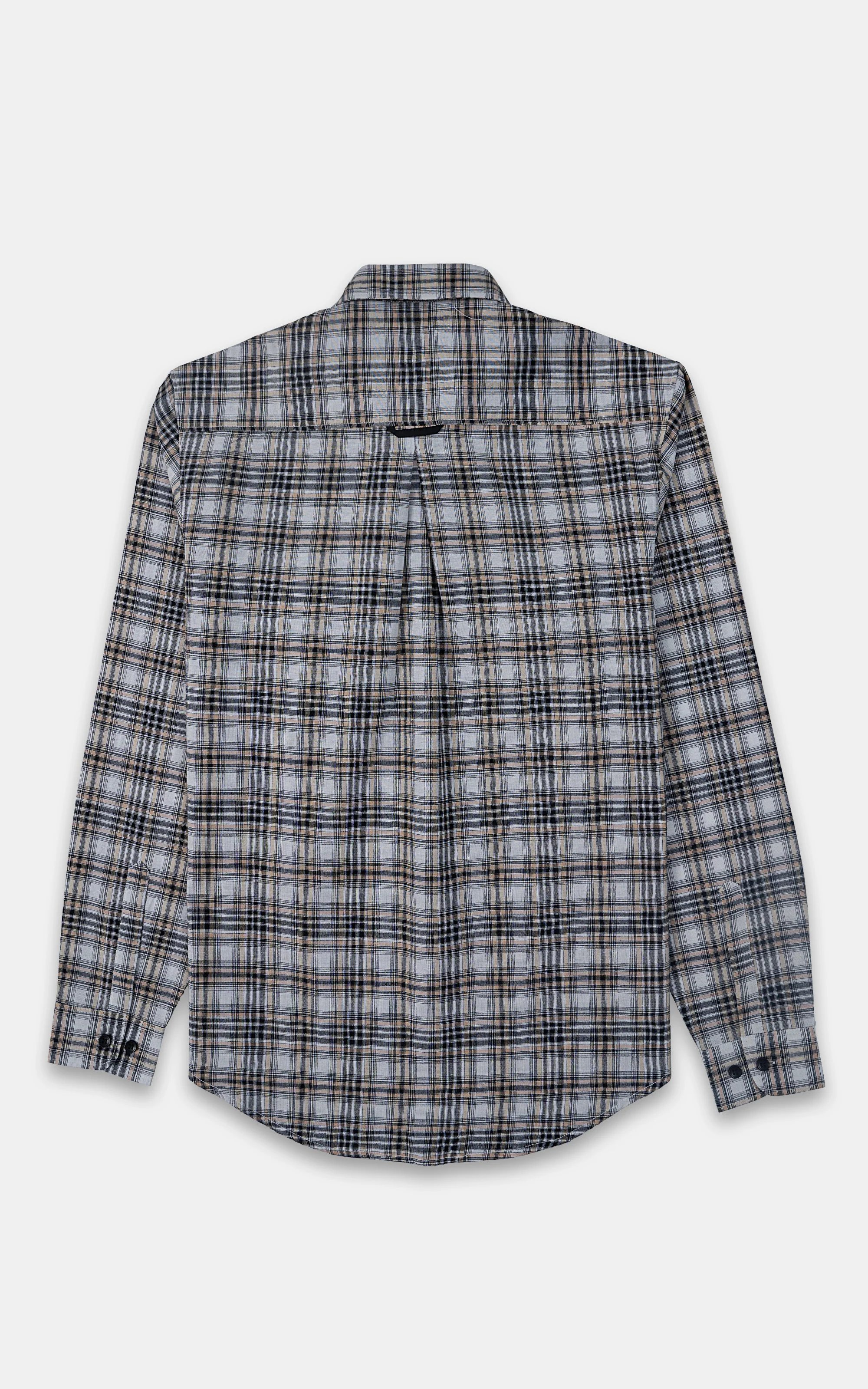 CASUAL SHIRT BEIGE CHECK - Image 3
