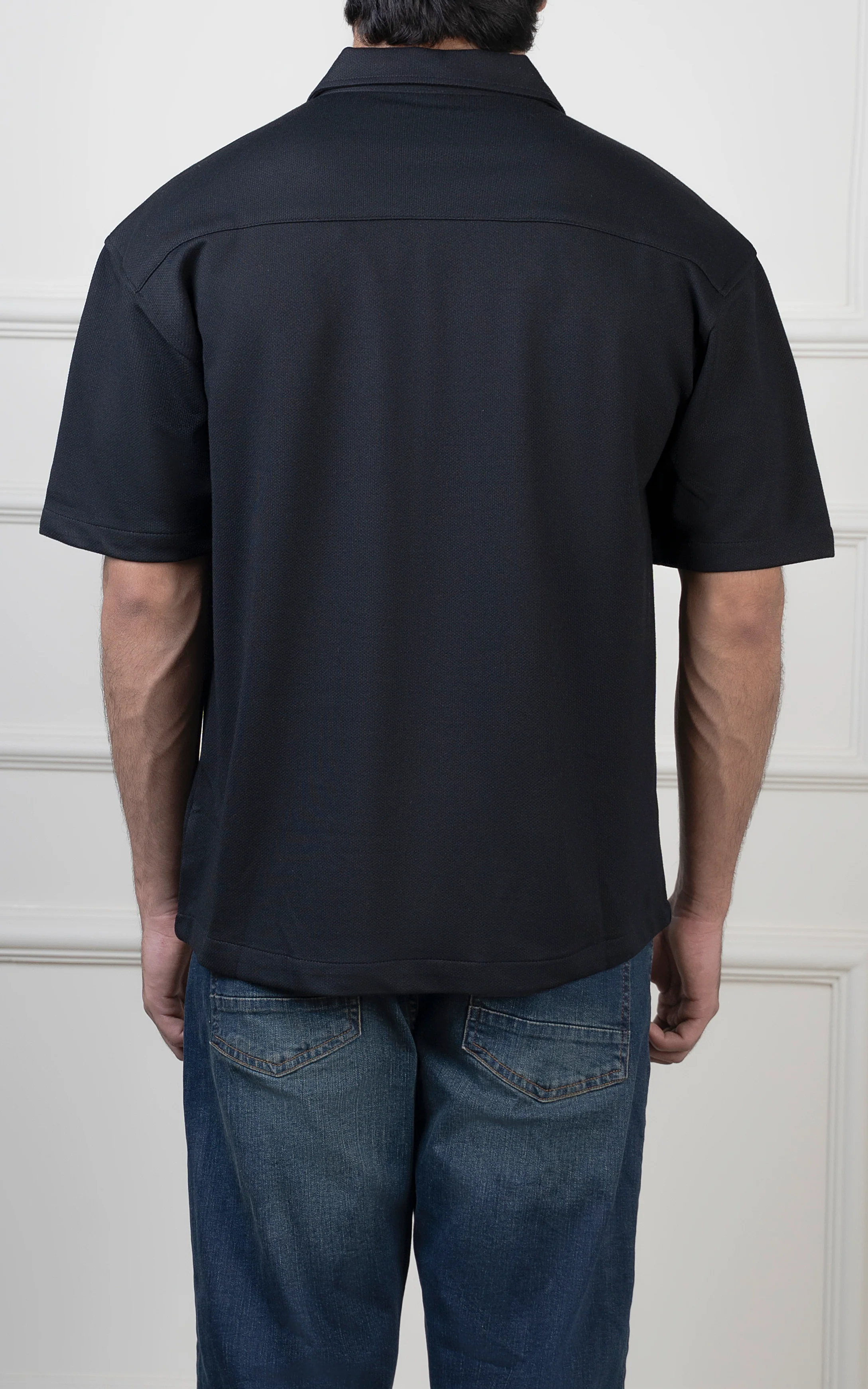 OVERSIZED KNITTED SHIRT BLACK - Image 6