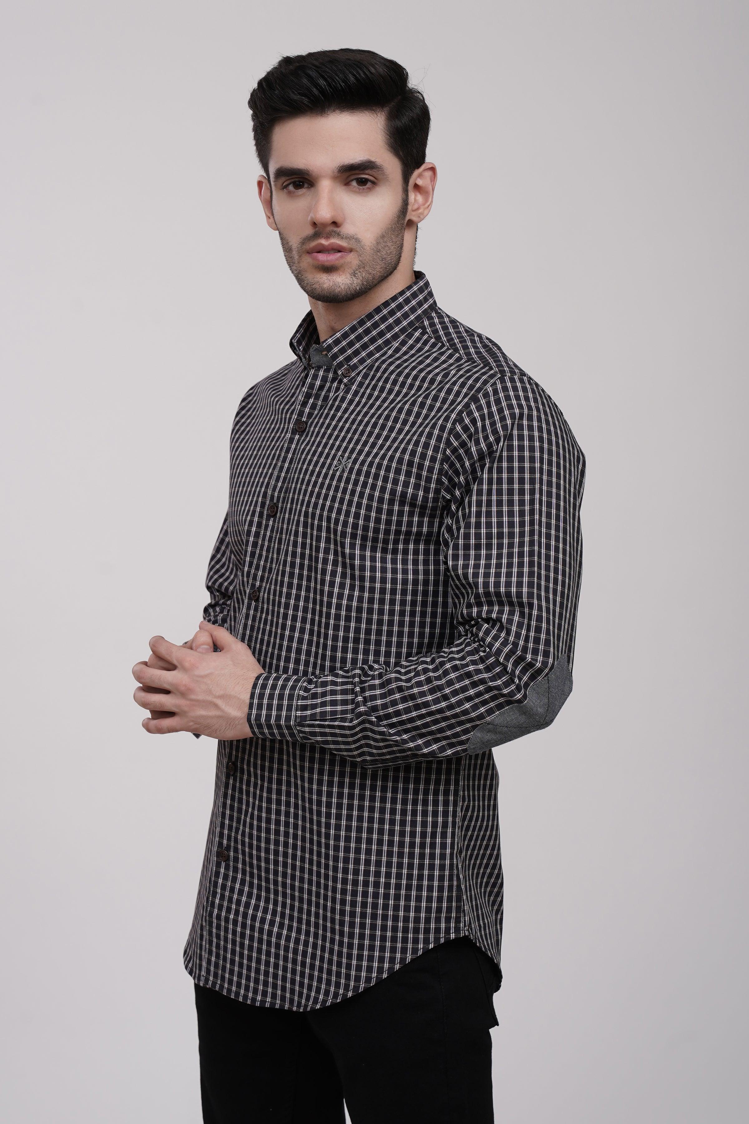 CASUAL SHIRT BLACK CHECK - Image 3