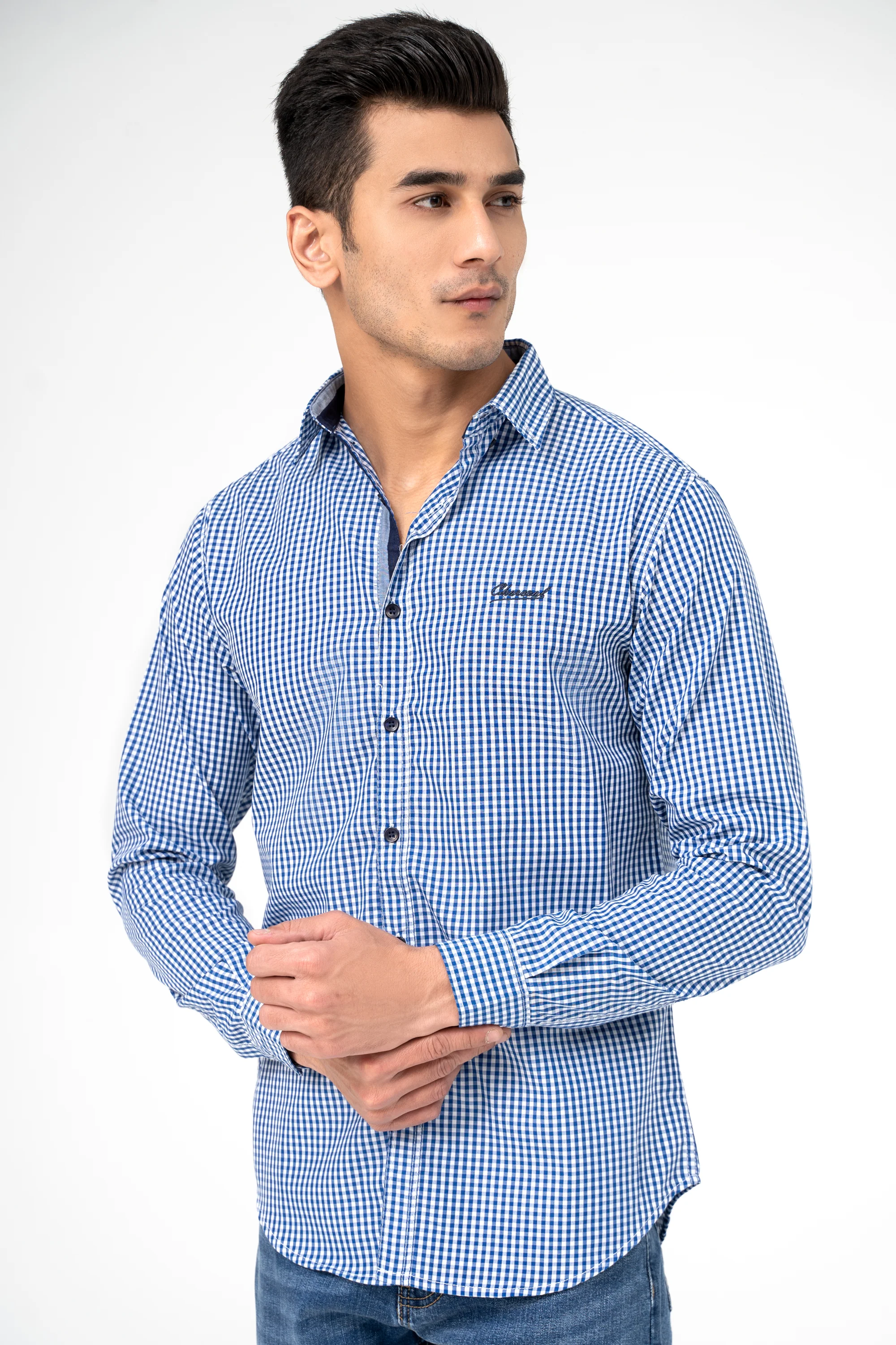 CASUAL SHIRT BLUE CHECK - Image 4