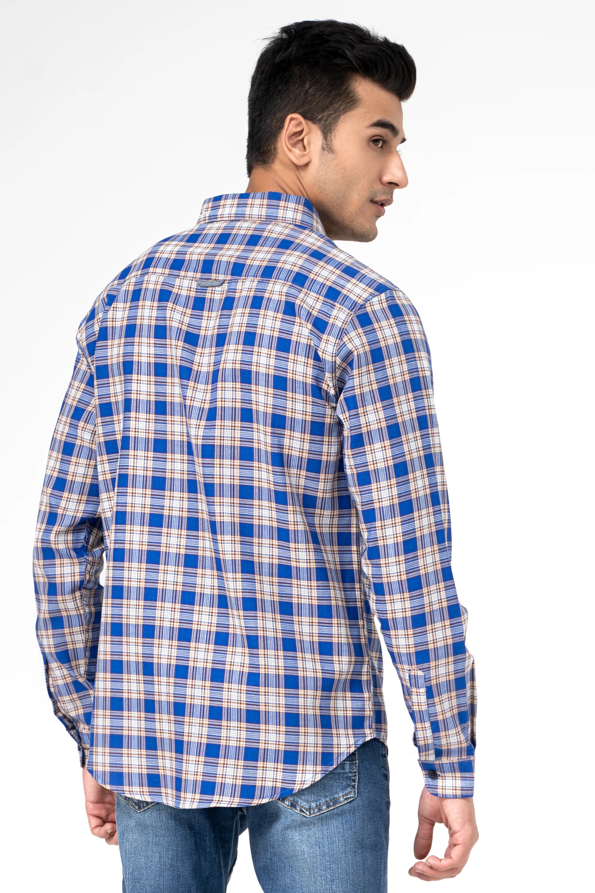 CASUAL SHIRT BLUE CHECK - Image 4