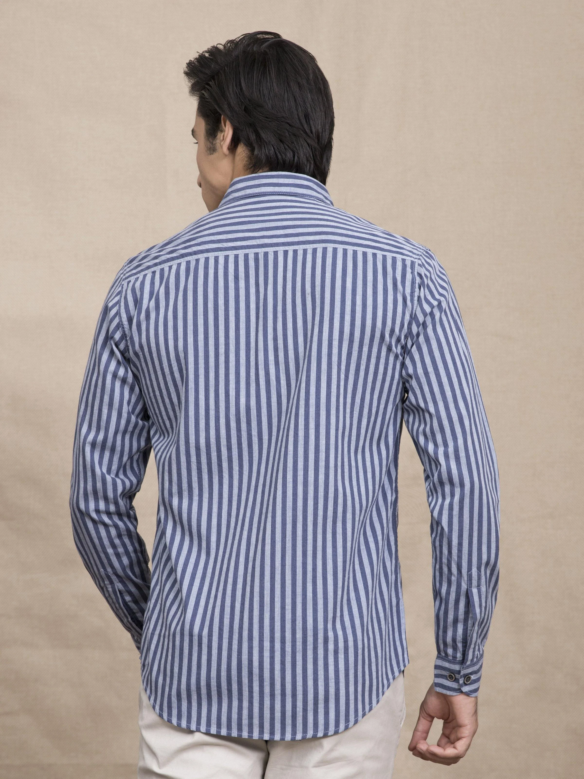 CASUAL SHIRT BLUE LINE - Image 3