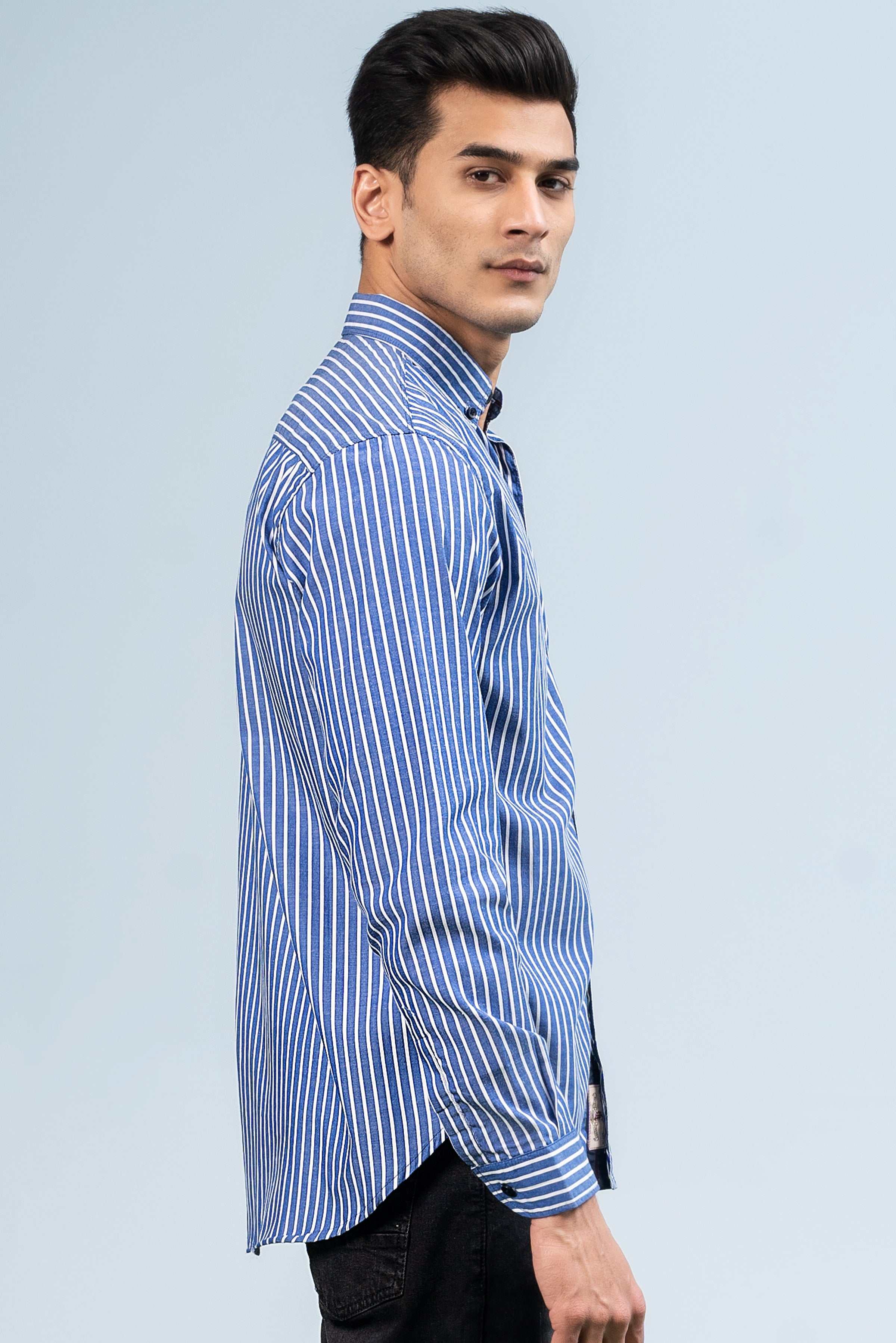 CASUAL SHIRT BLUE STIPER - Image 2