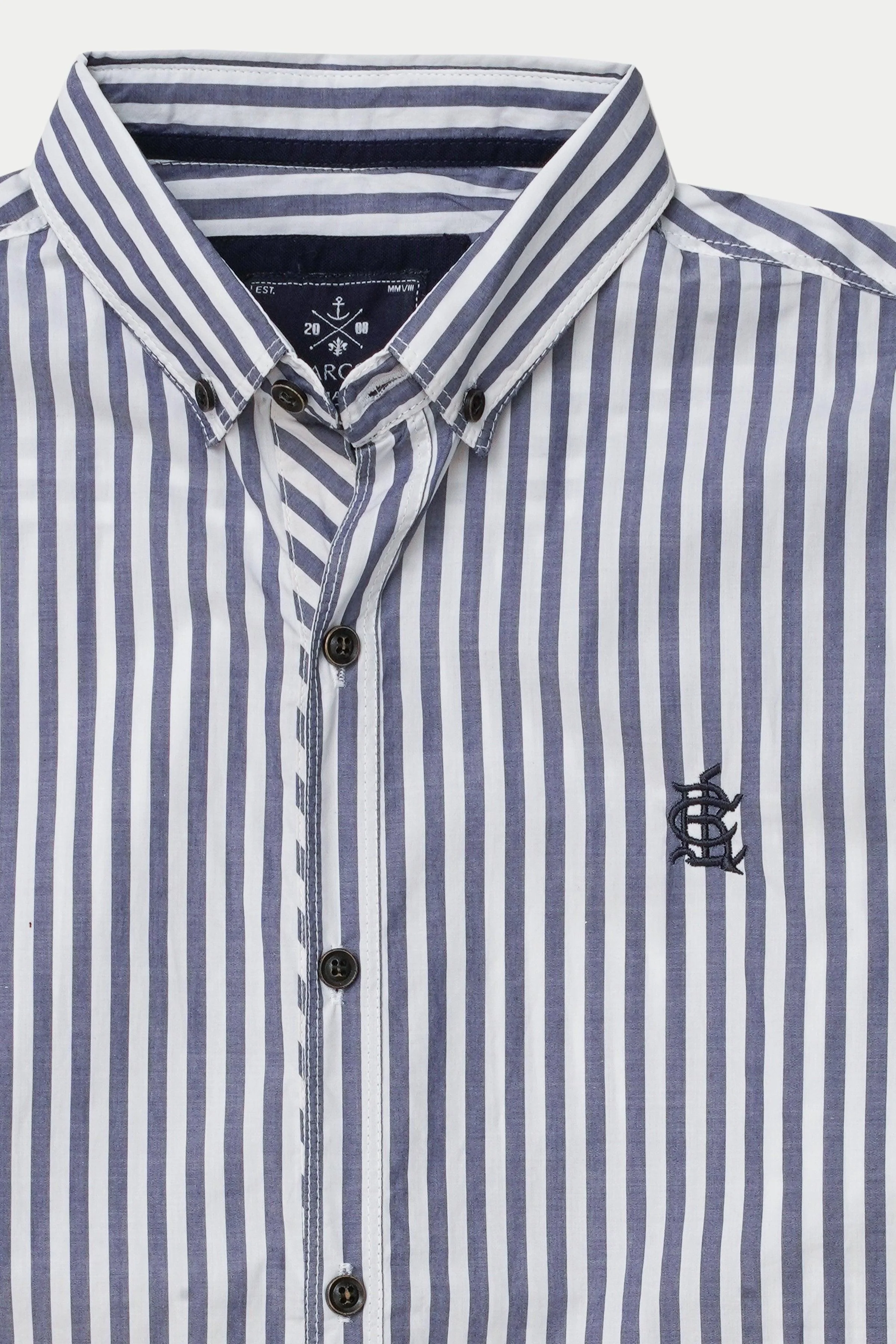 CASUAL SHIRT BLUE WHITE - Image 2