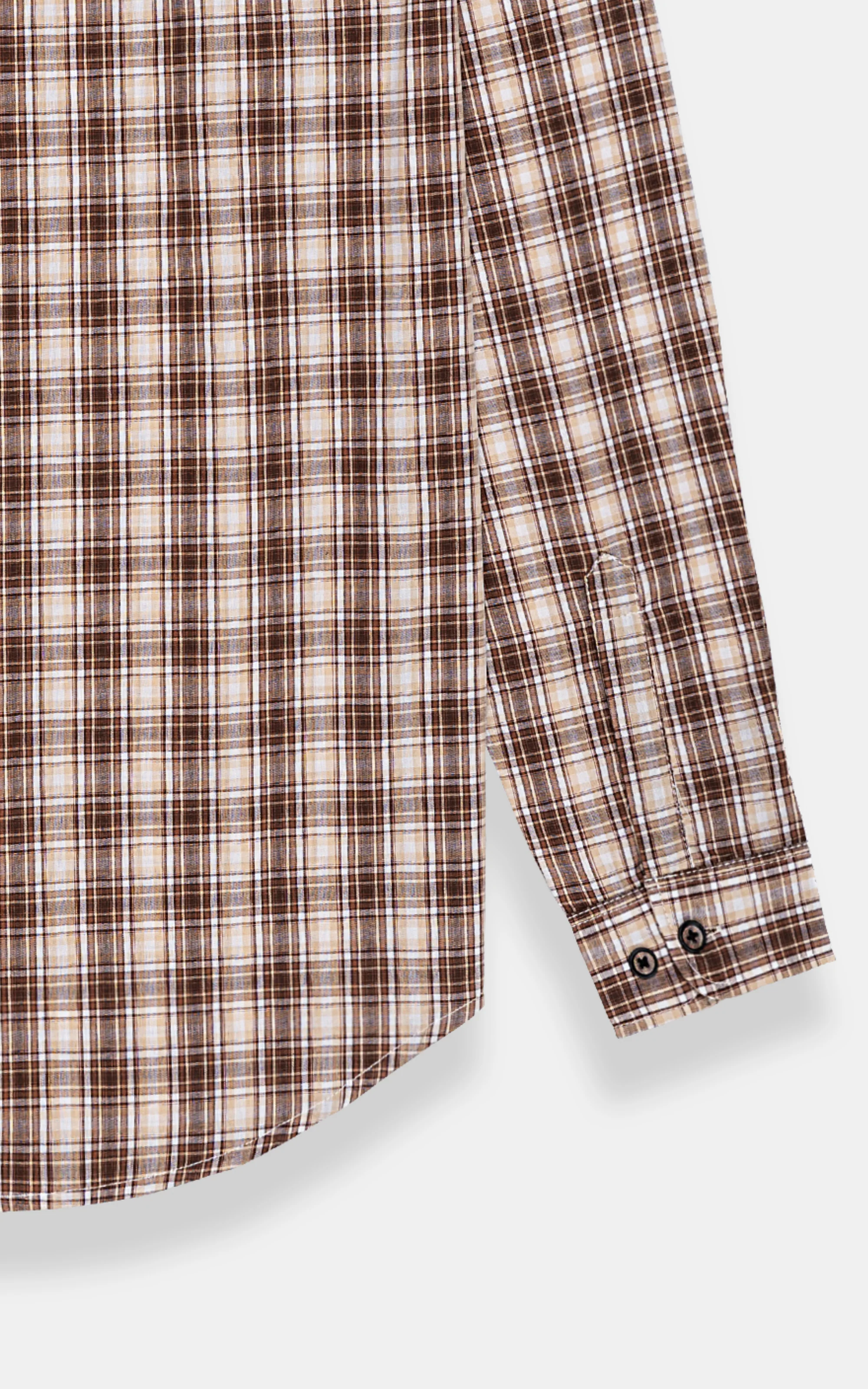 CASUAL SHIRT BROWN CHECK - Image 4