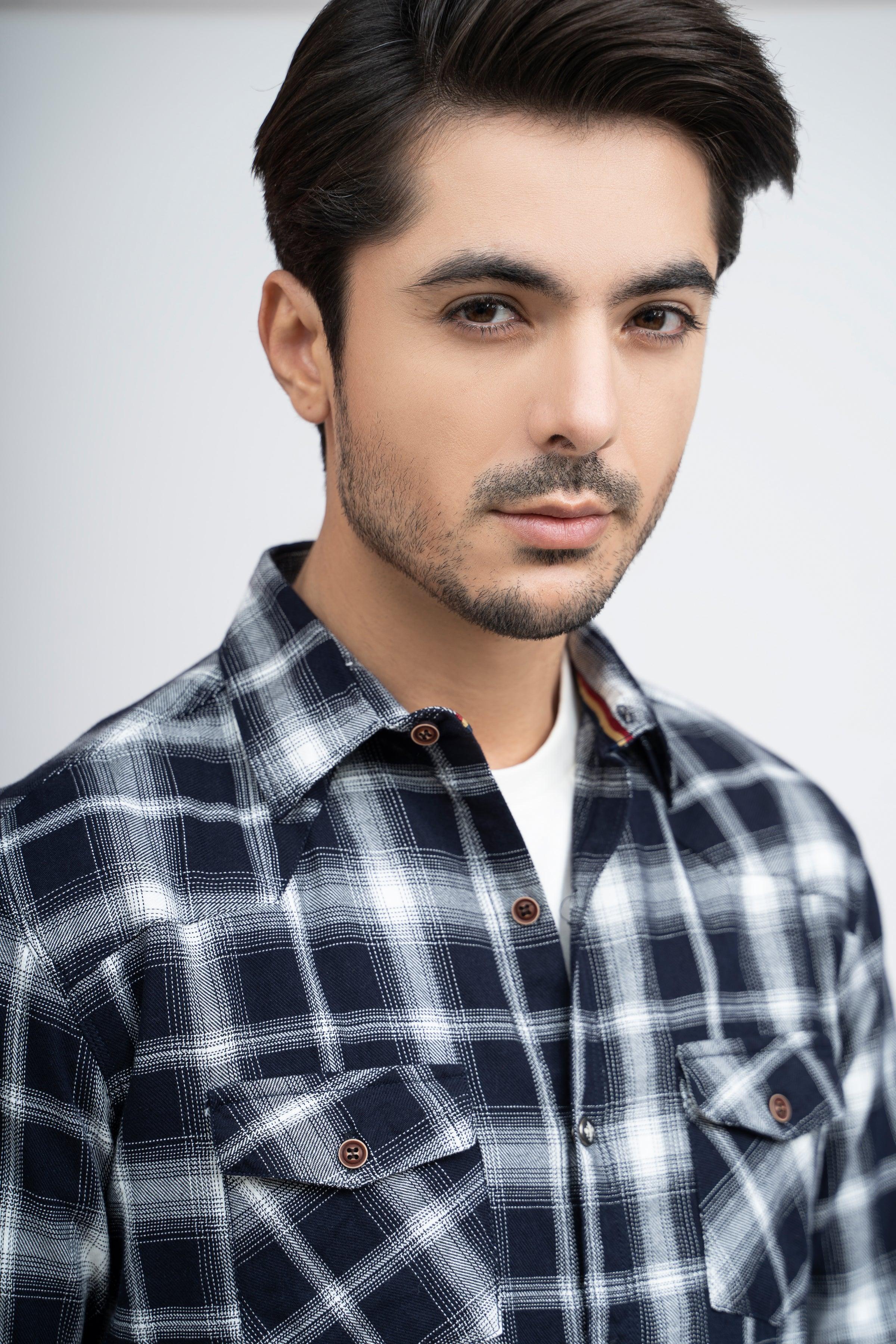 CASUAL SHIRT F/S BLACK CHECK - Image 4