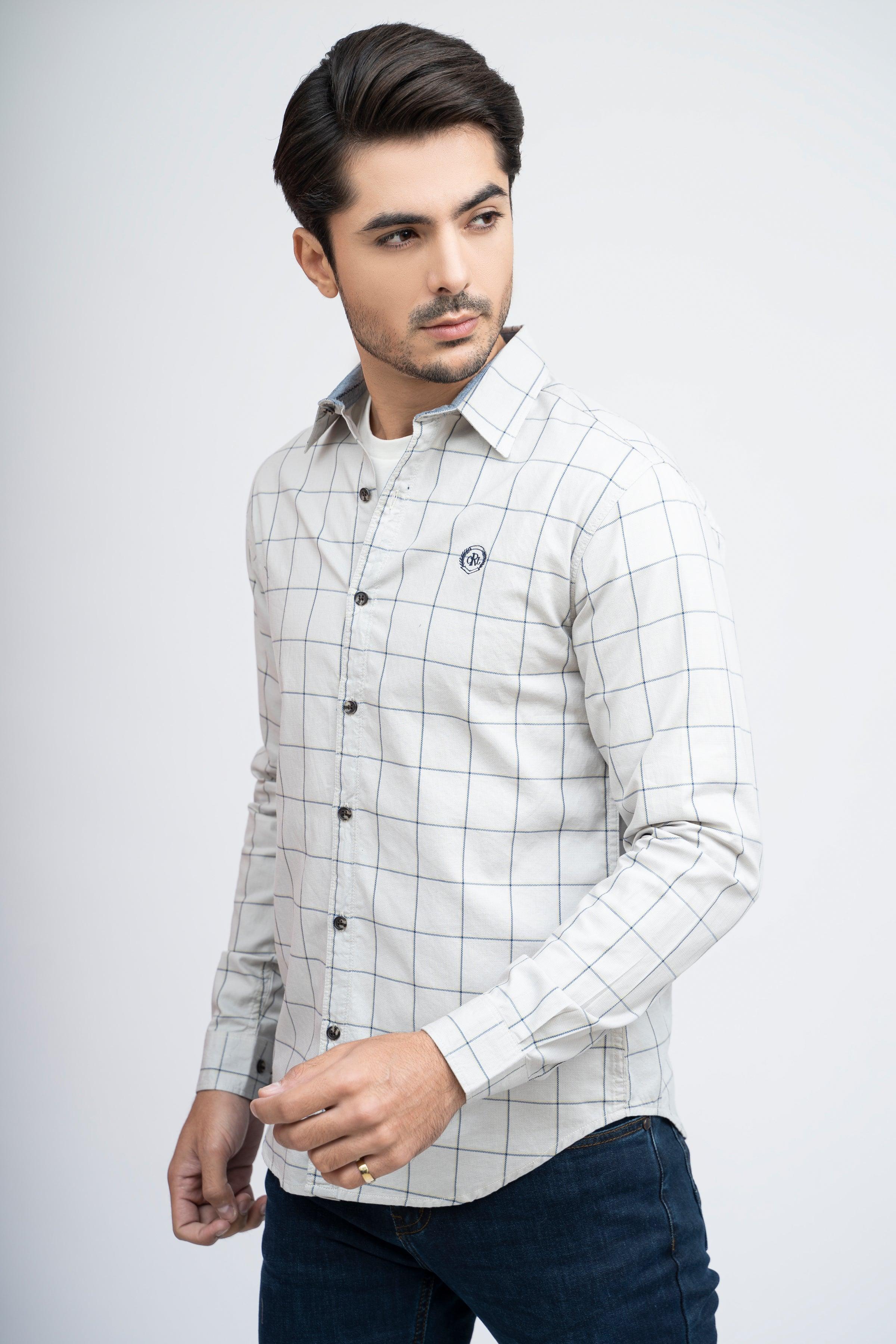 CASUAL SHIRT F/S GREY CHECK - Image 2