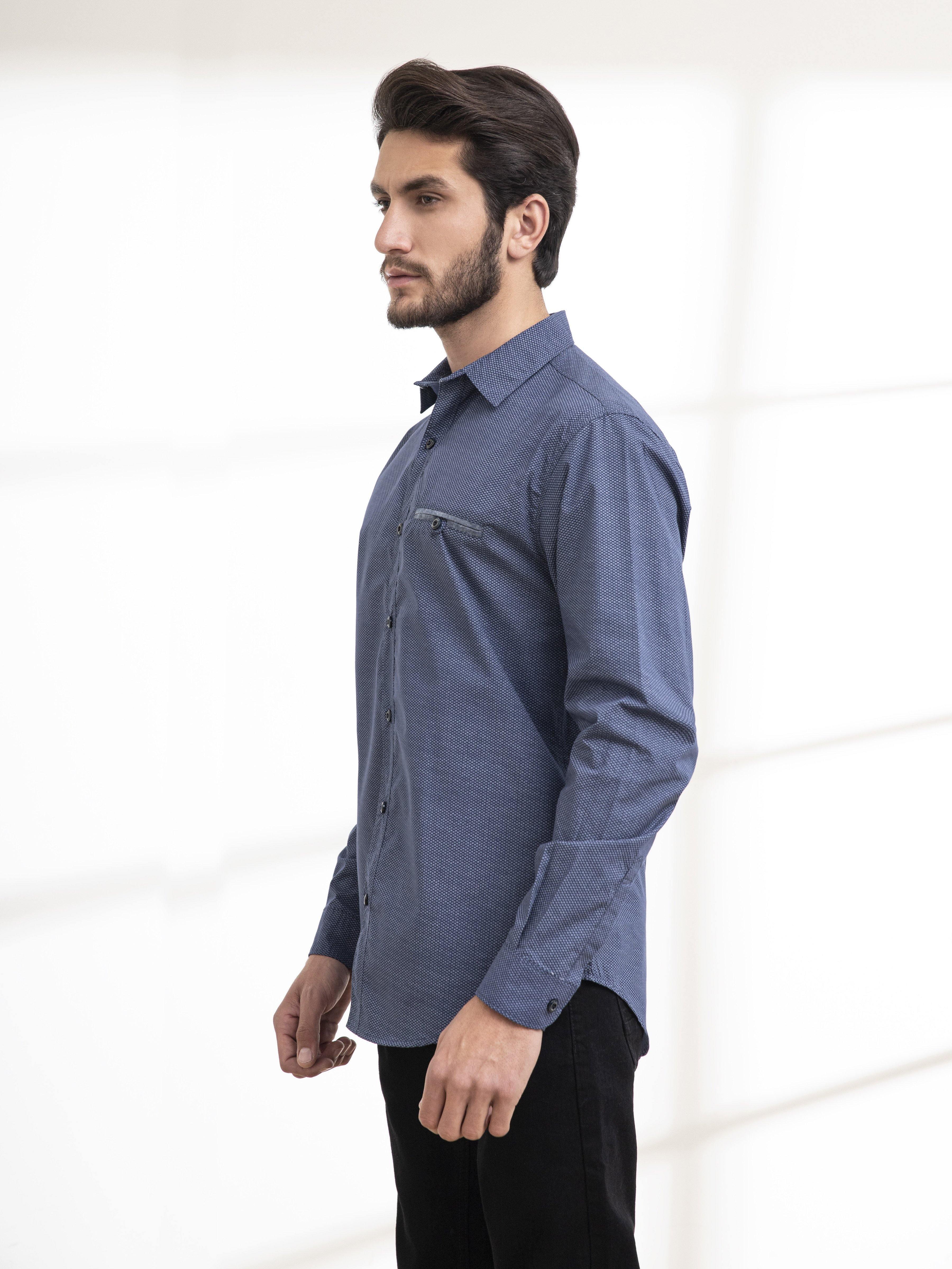 CASUAL SHIRT FULL SLEEVE NAVY - Image 2