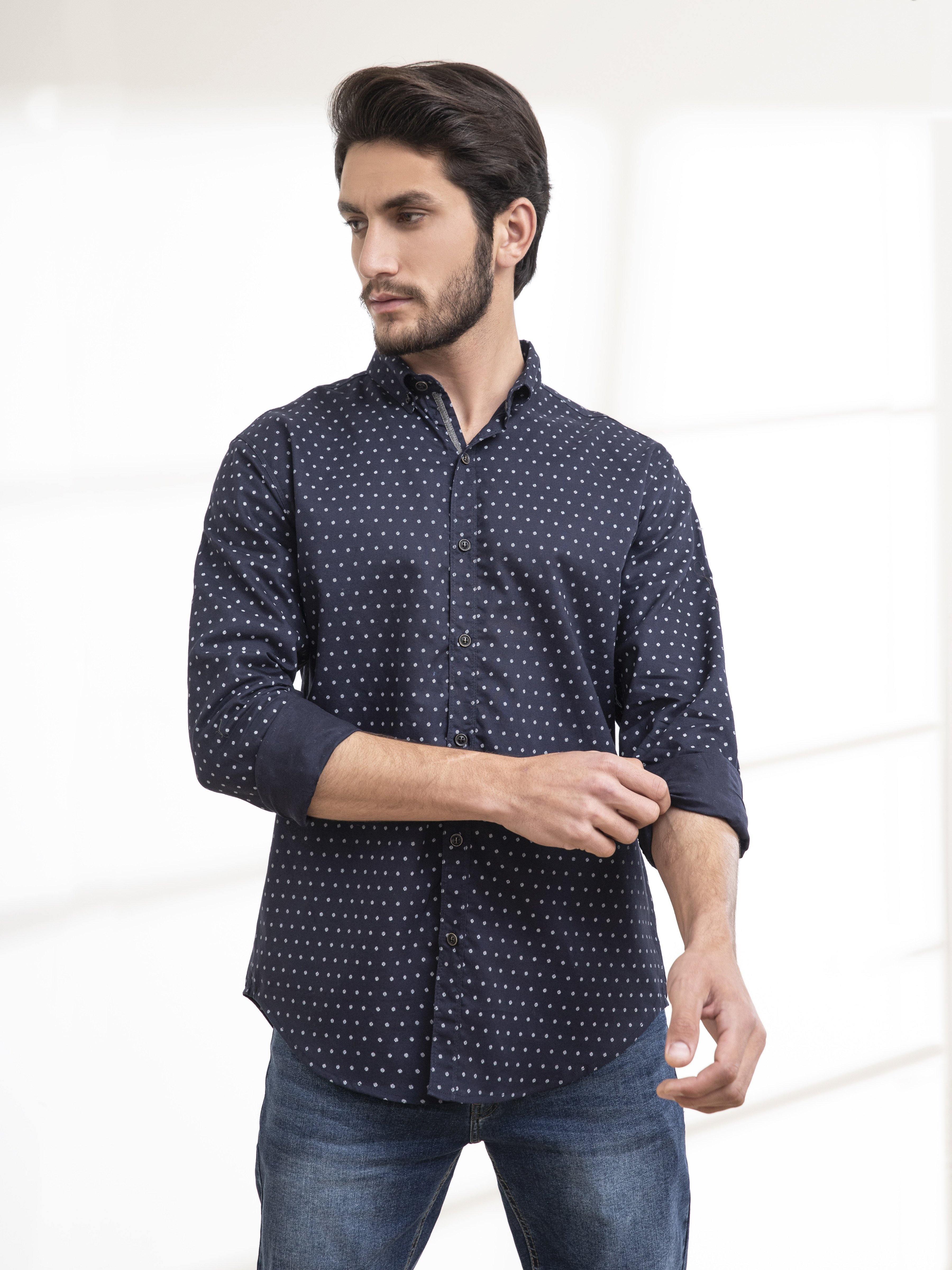 CASUAL SHIRT FULL SLEEVE NAVY - Image 2