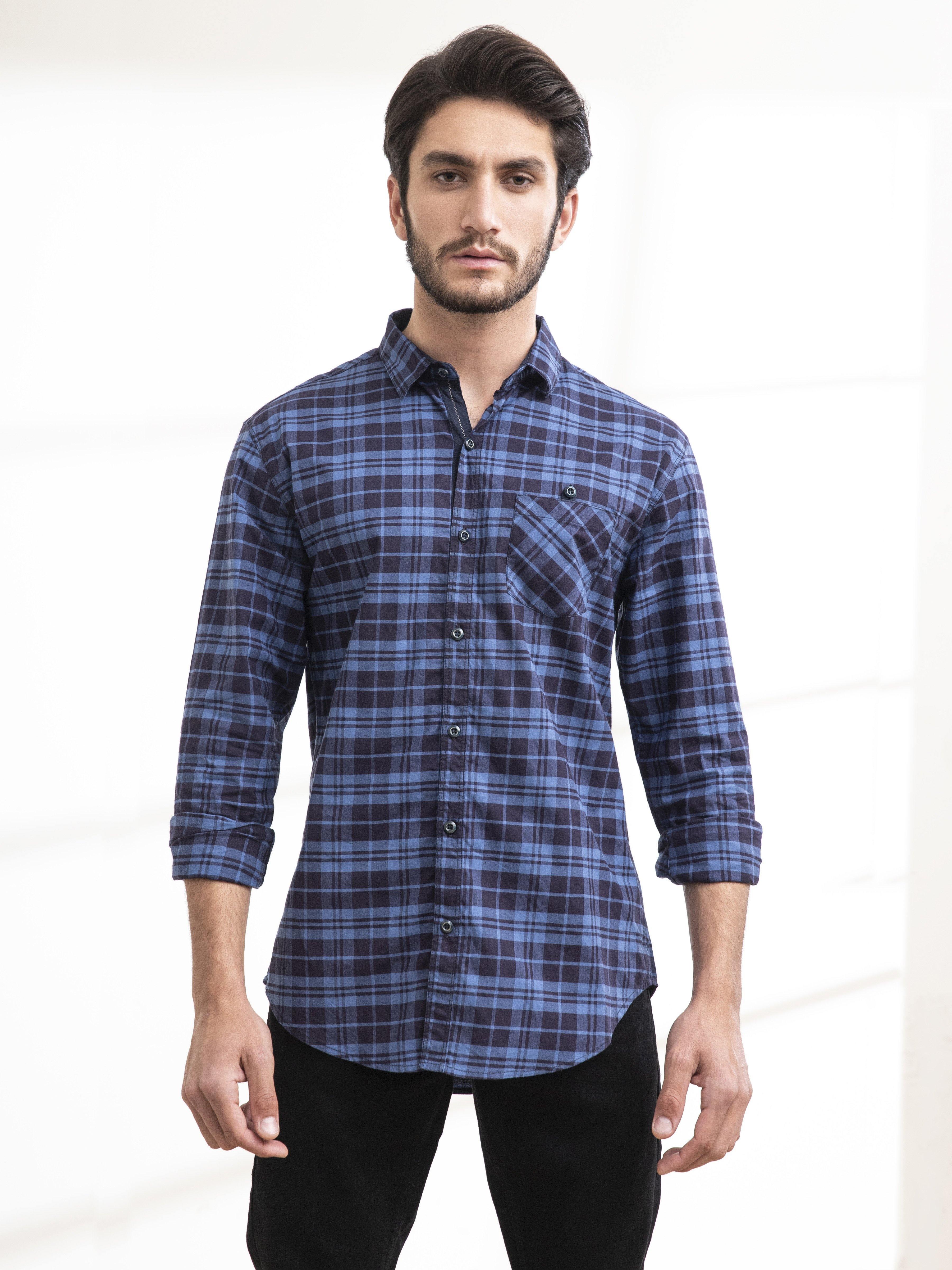 CASUAL SHIRT FULL SLEEVE NAVY BLUE