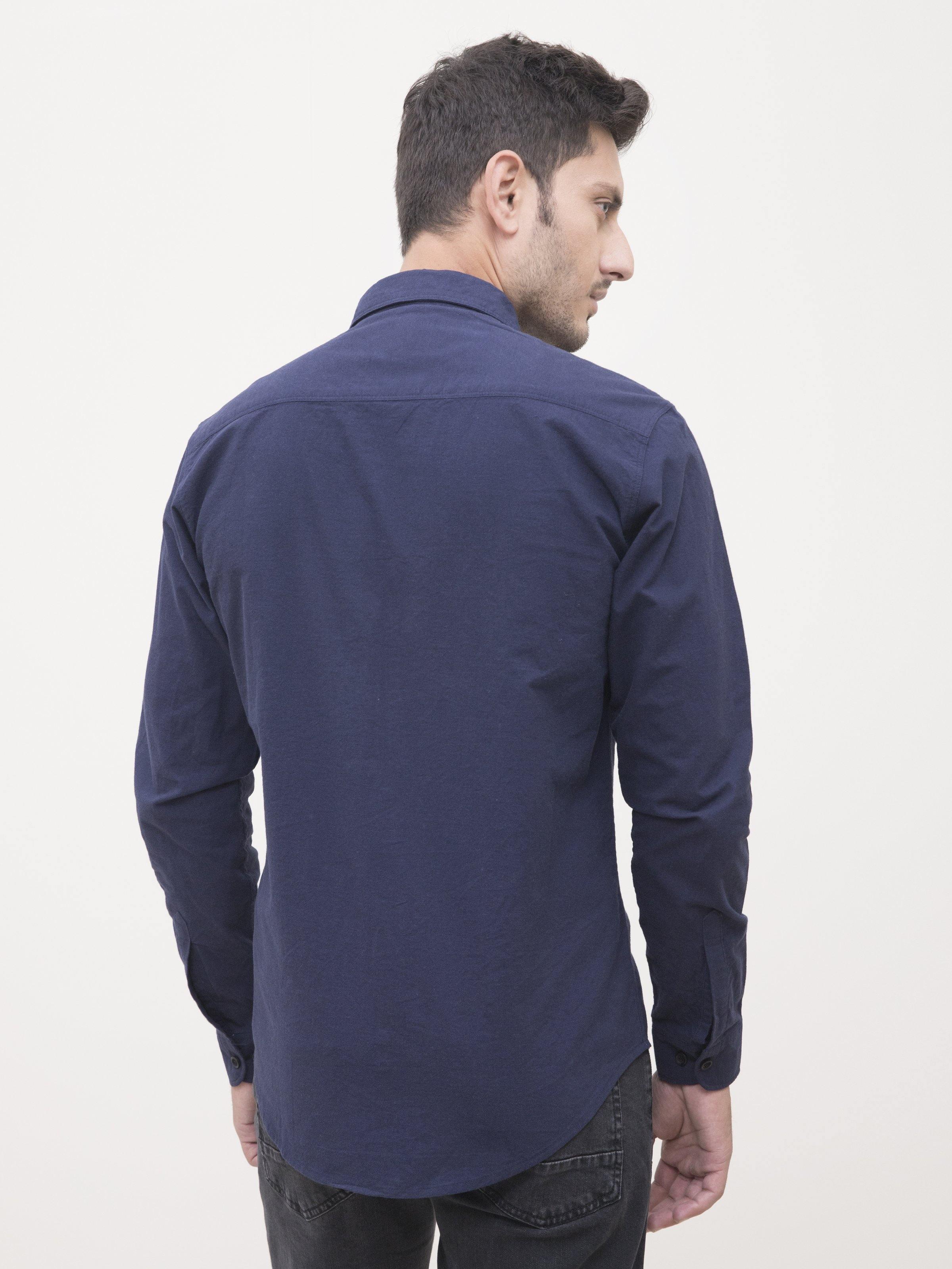 CASUAL SHIRT FULL SLEEVE NAVY BLUE - Image 4
