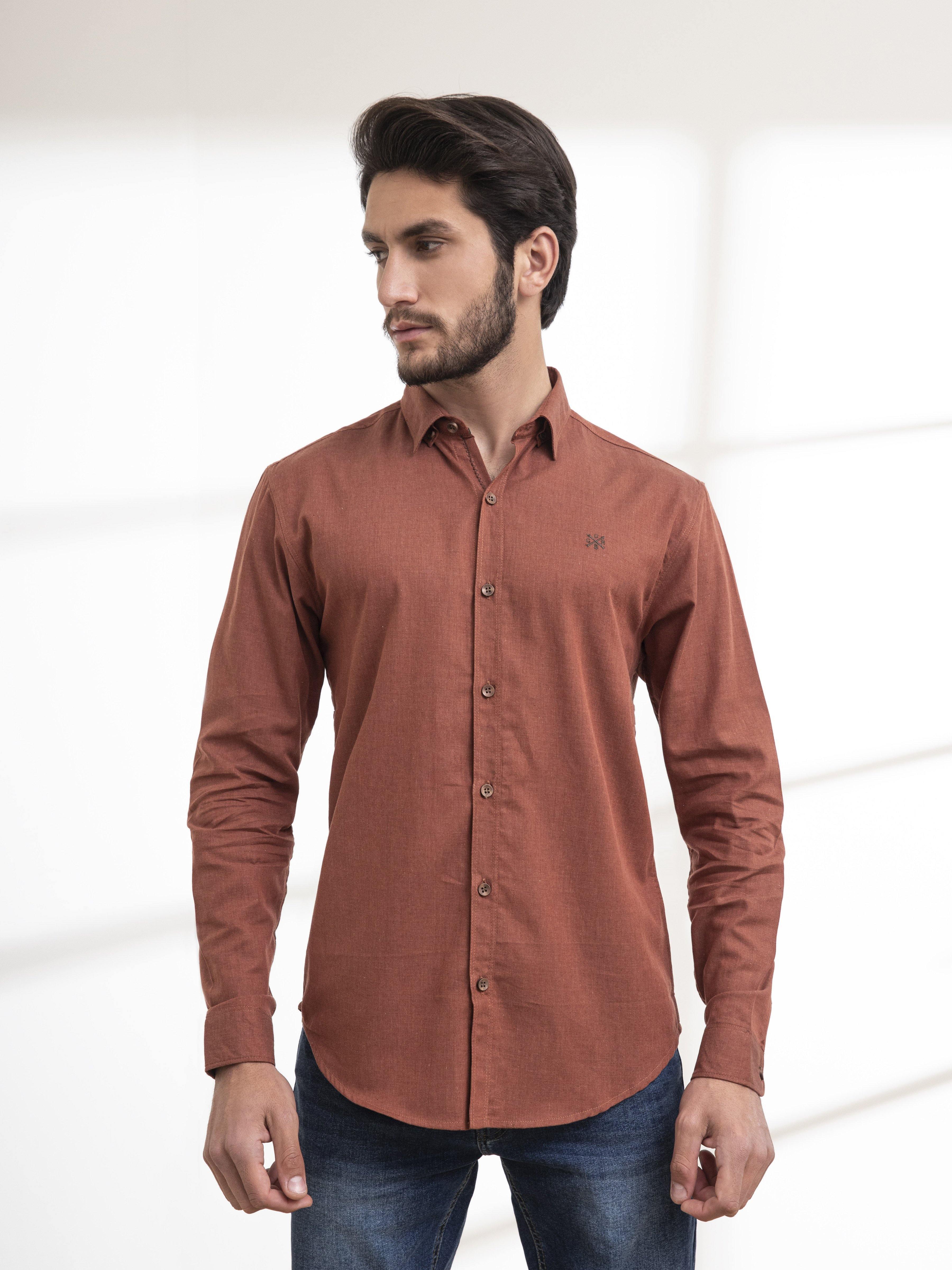 CASUAL SHIRT FULL SLEEVE RUST - Image 2