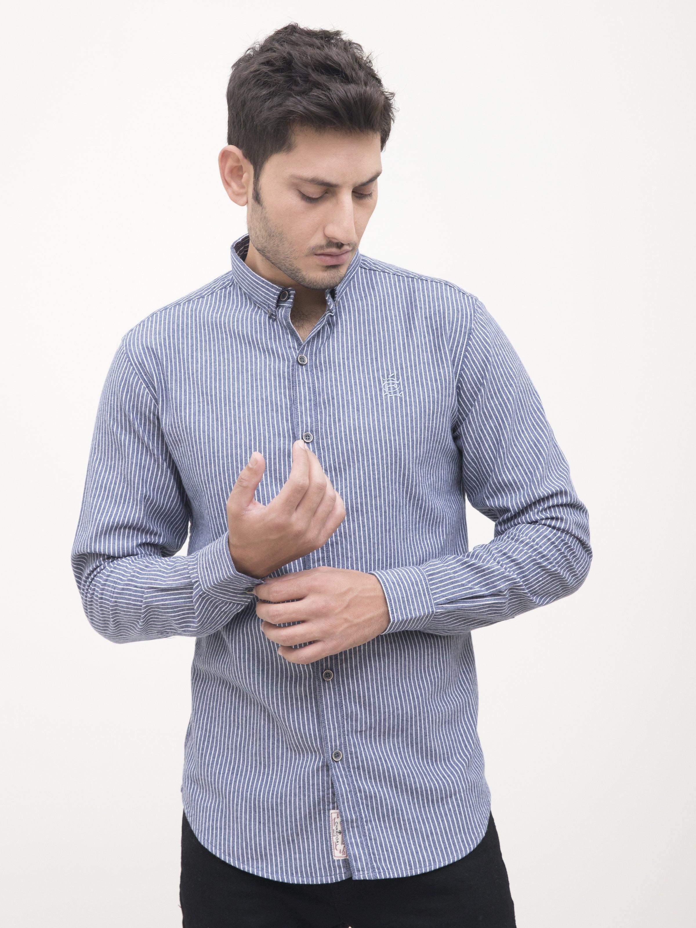 CASUAL SHIRT FULL SLEEVE STEEL GREY
