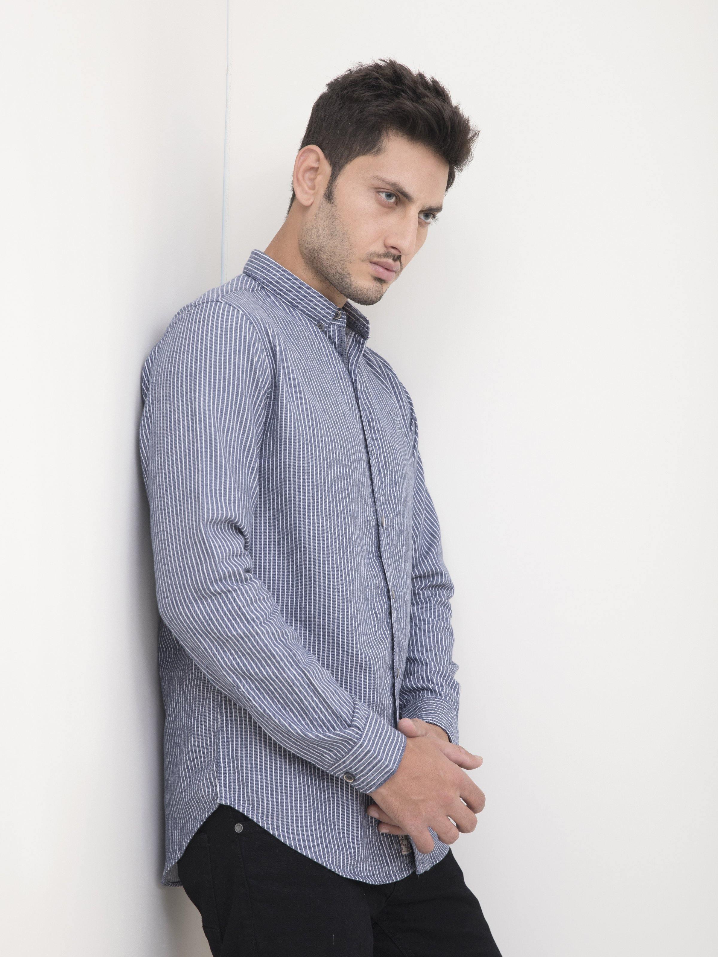 CASUAL SHIRT FULL SLEEVE STEEL GREY - Image 4