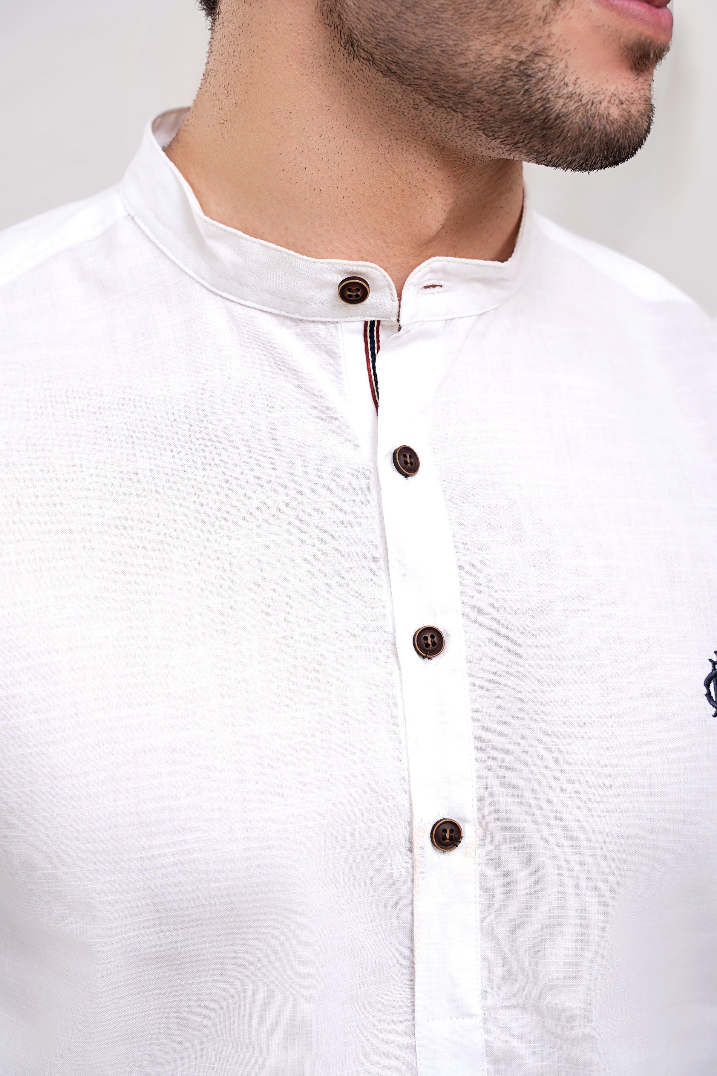 CASUAL SHIRT FULL SLEEVE WHITE - Image 2
