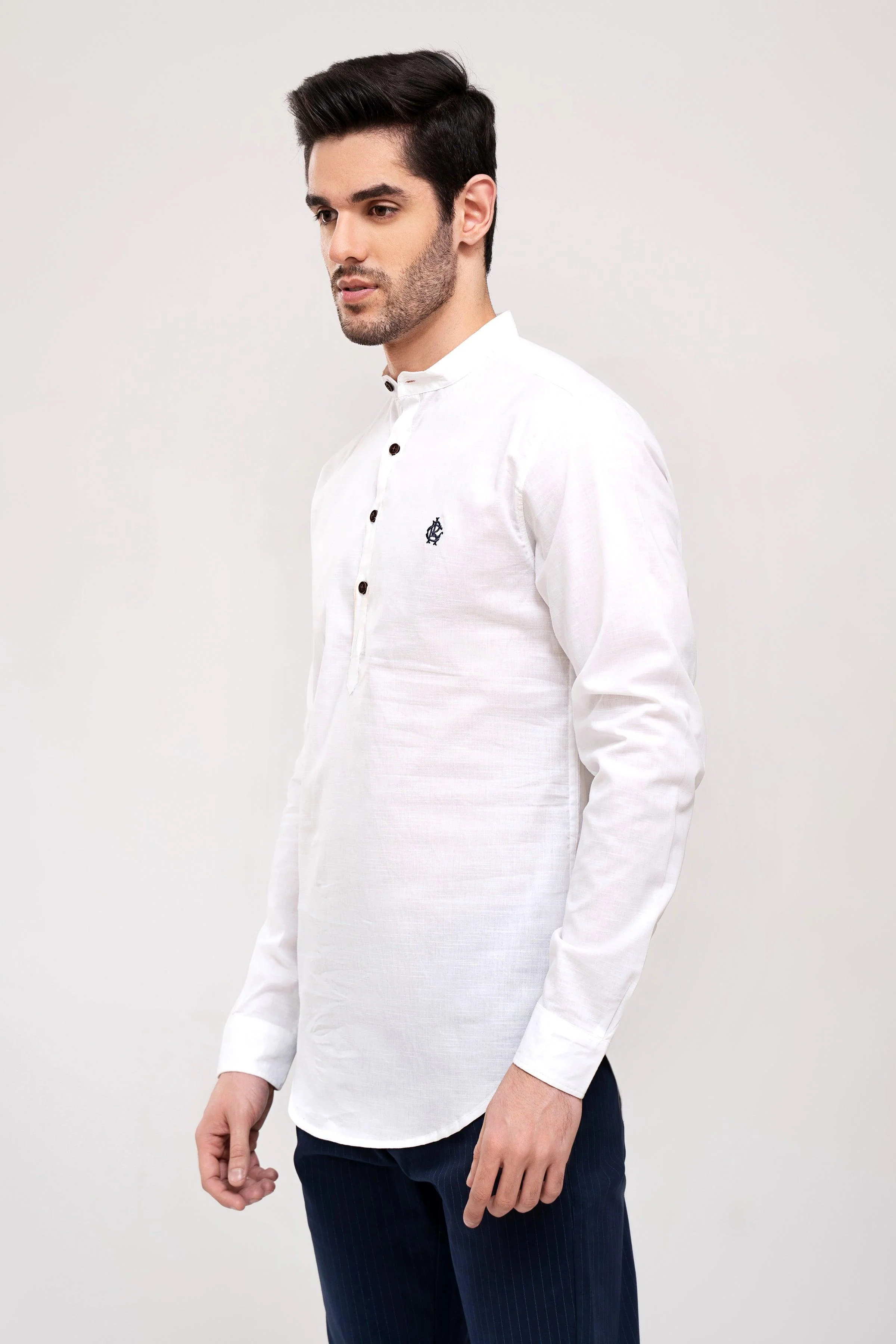 CASUAL SHIRT FULL SLEEVE WHITE - Image 3