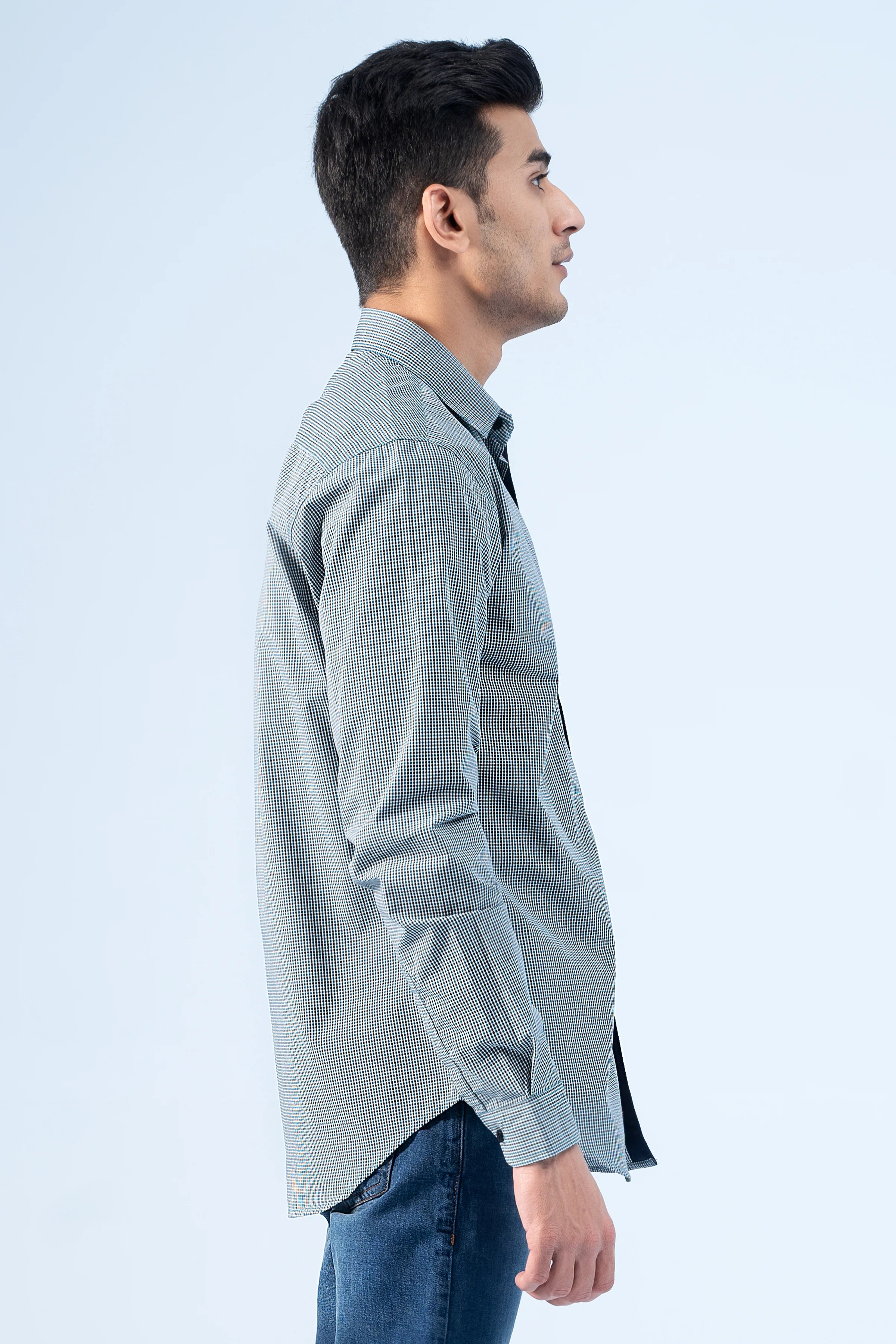 CASUAL SHIRT  GREEN BLACK - Image 2