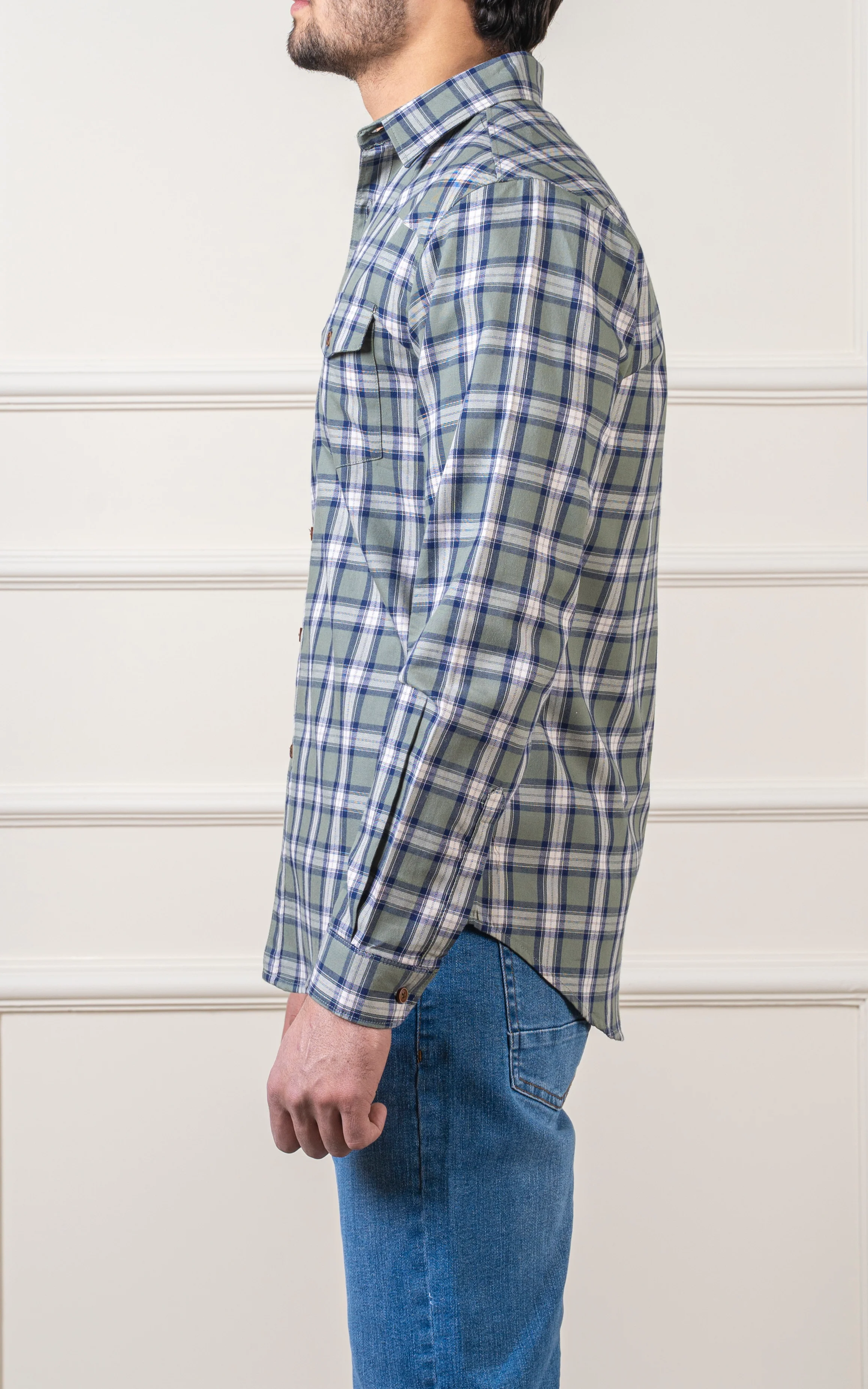 CASUAL SHIRT GREEN CHECK - Image 4