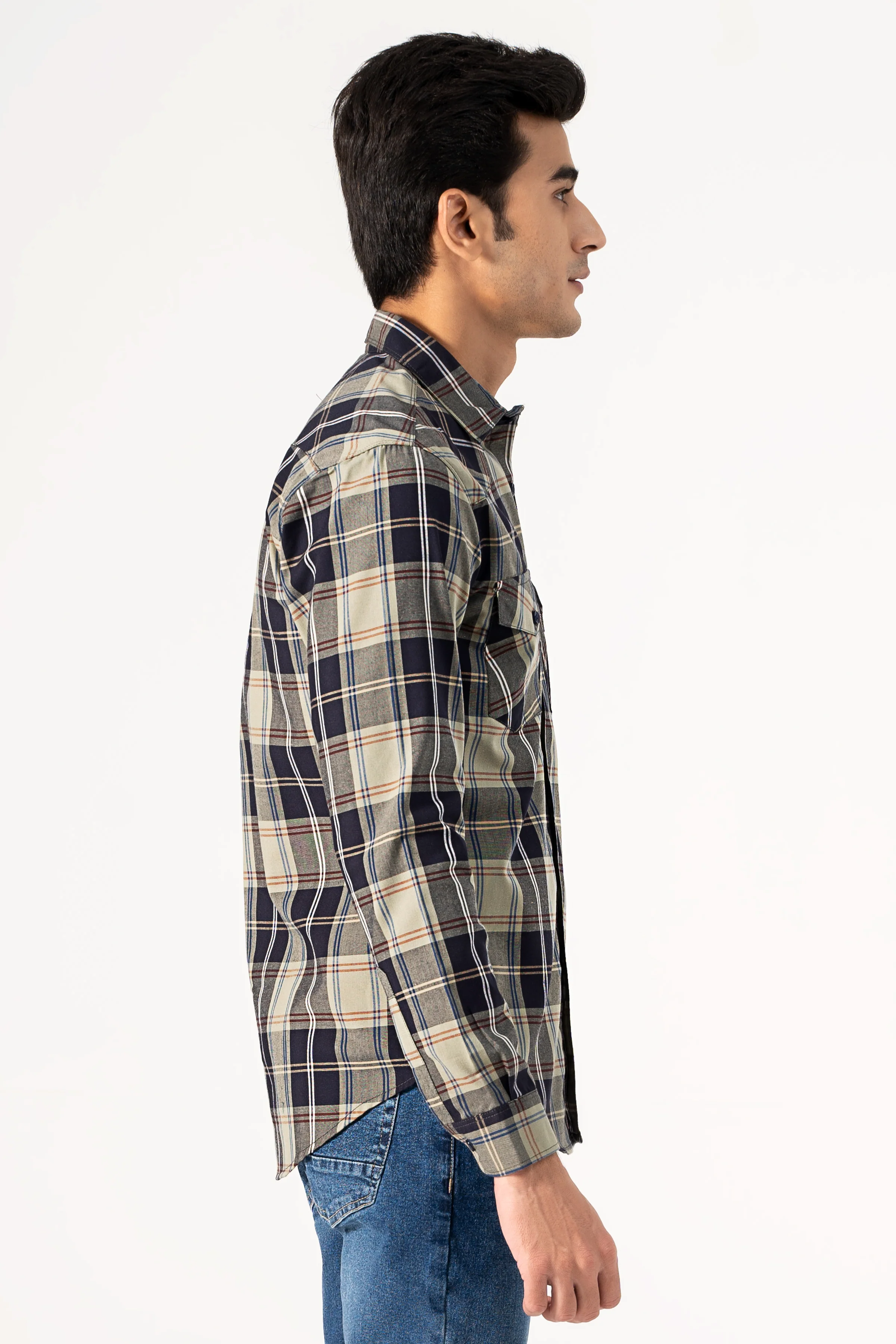 CASUAL SHIRT GREEN CHECK - Image 3