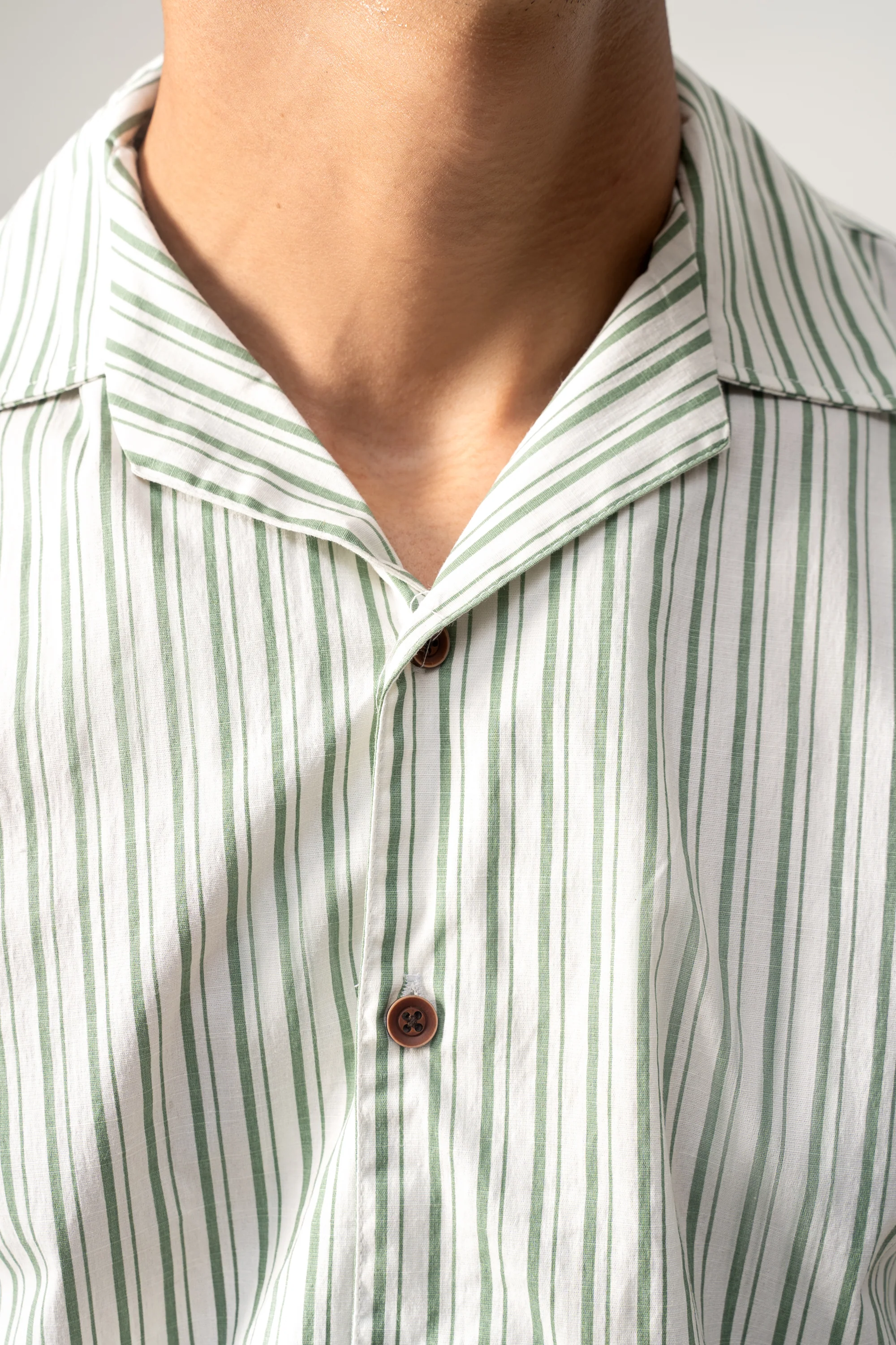 CASUAL SHIRT GREEN STRIPES - Image 6
