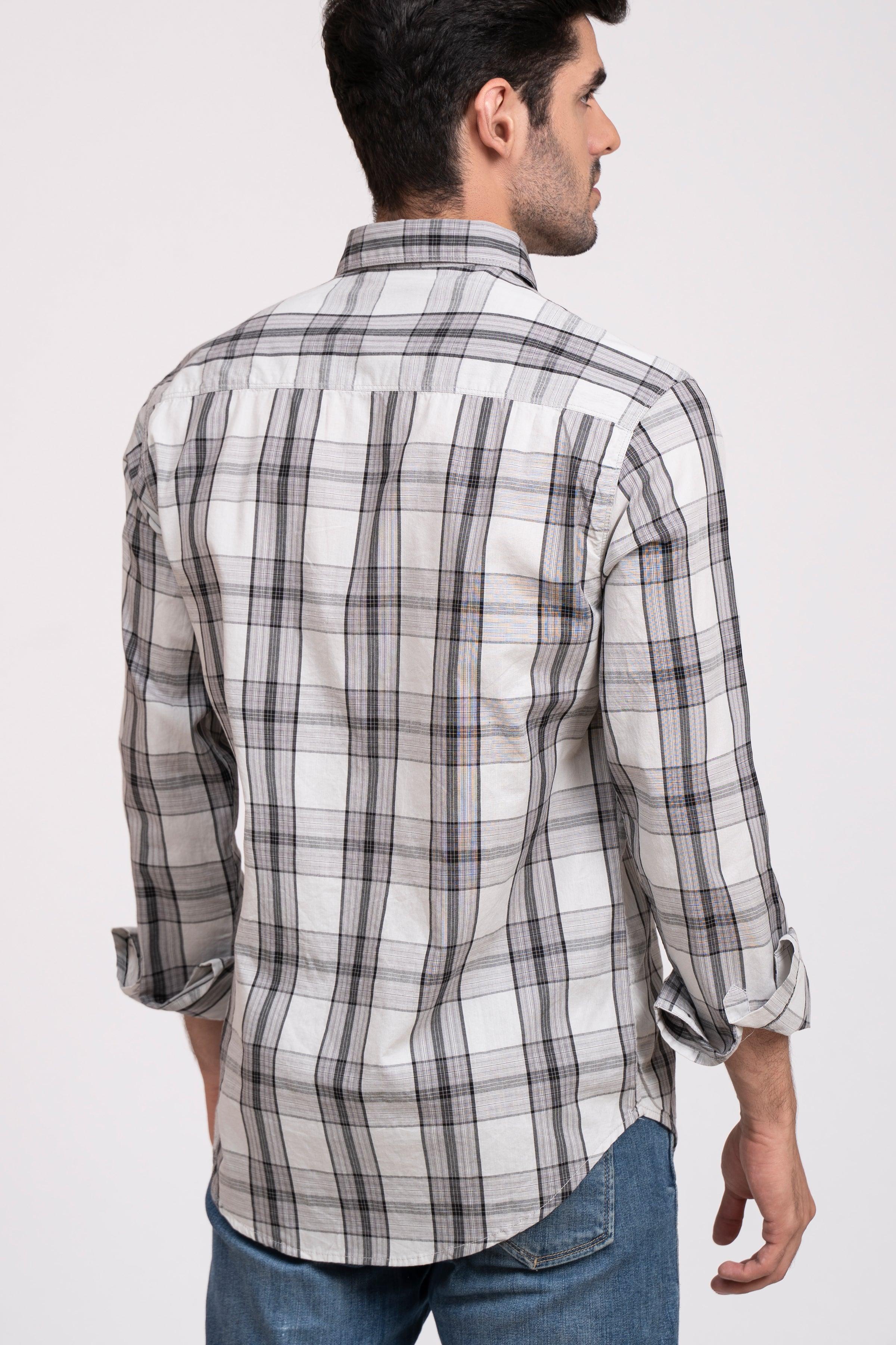 CASUAL SHIRT GREY CHECK - Image 4