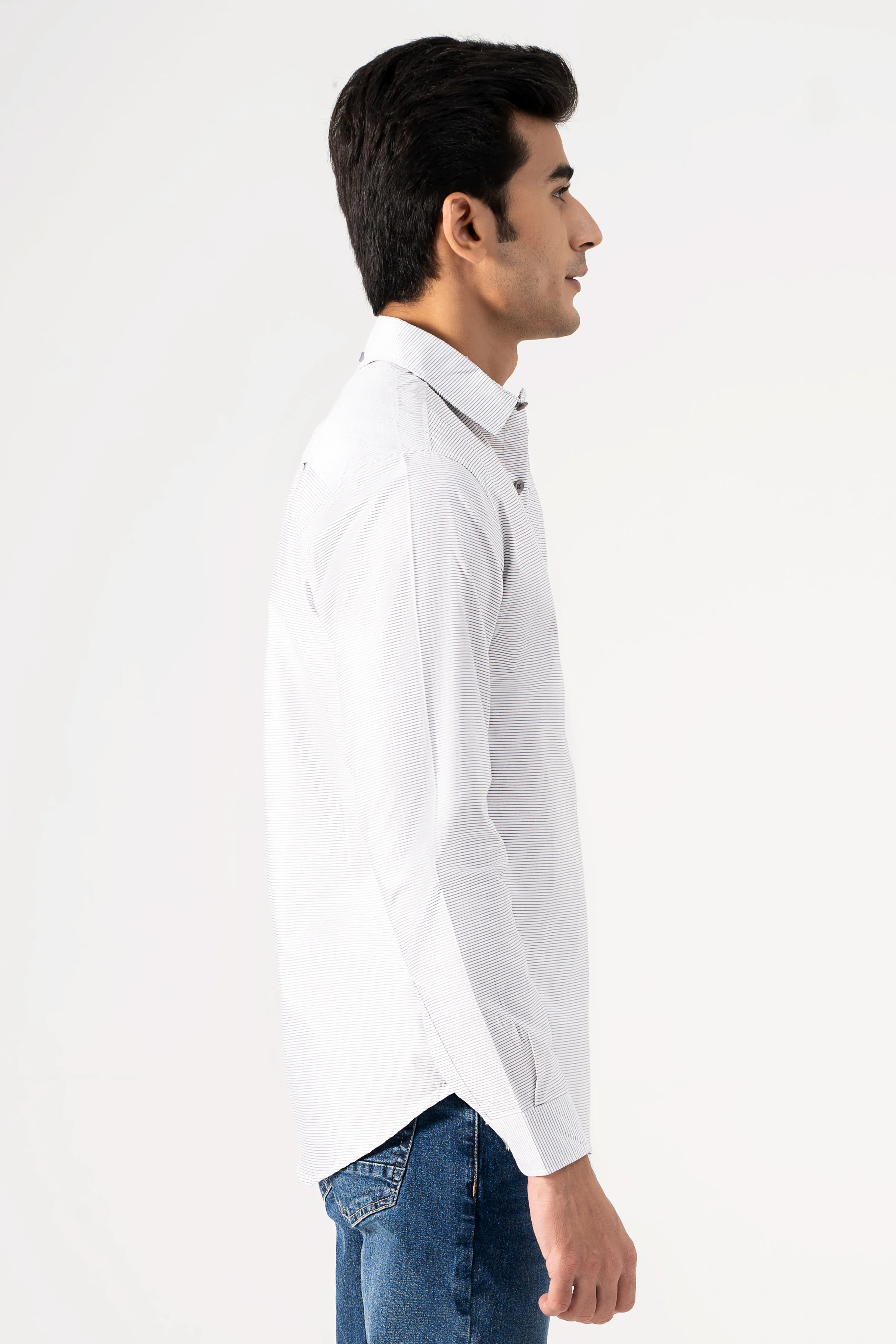 CASUAL SHIRT GREY WHITE - Image 3