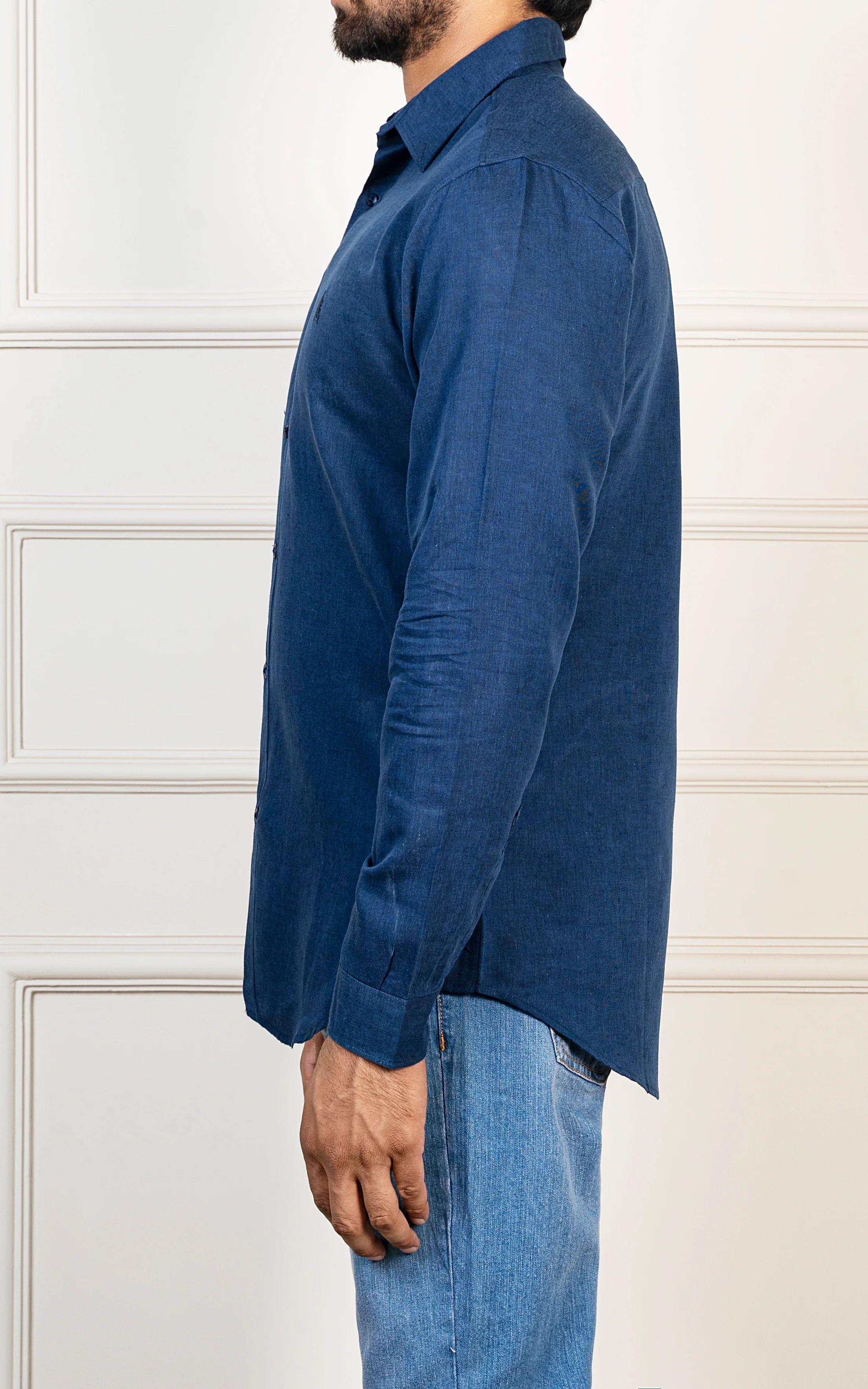 CASUAL SHIRT INDIGO BLUE - Image 4