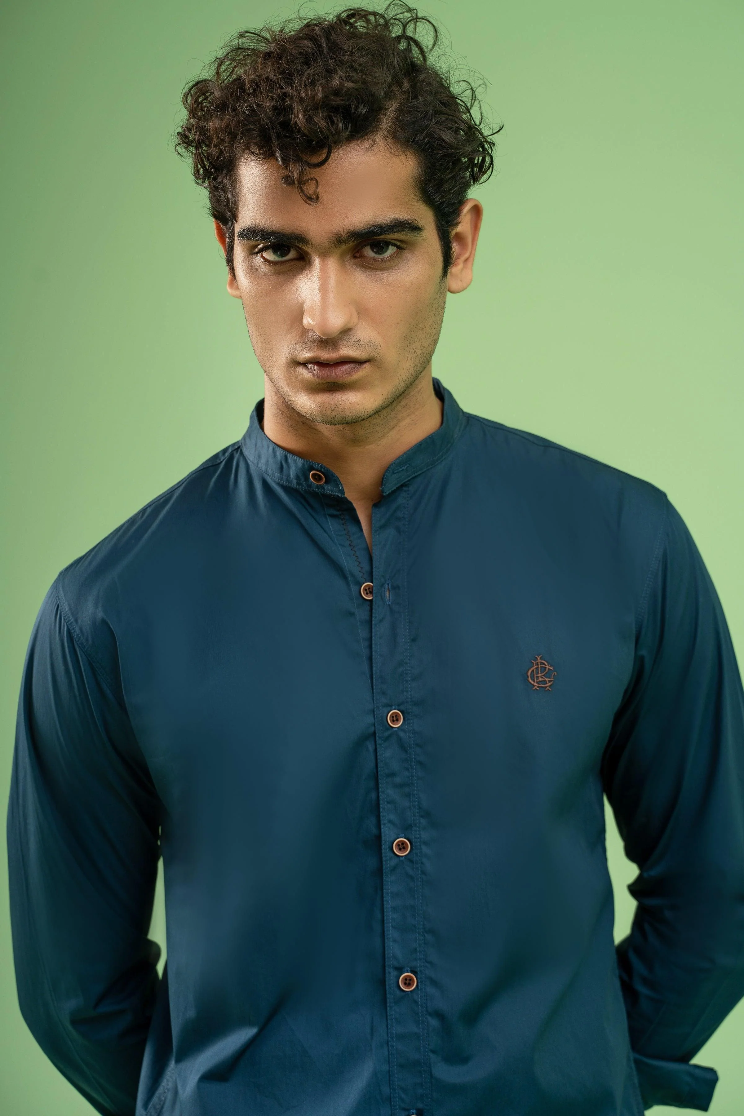 CASUAL SHIRT TEAL BLUE - Image 4