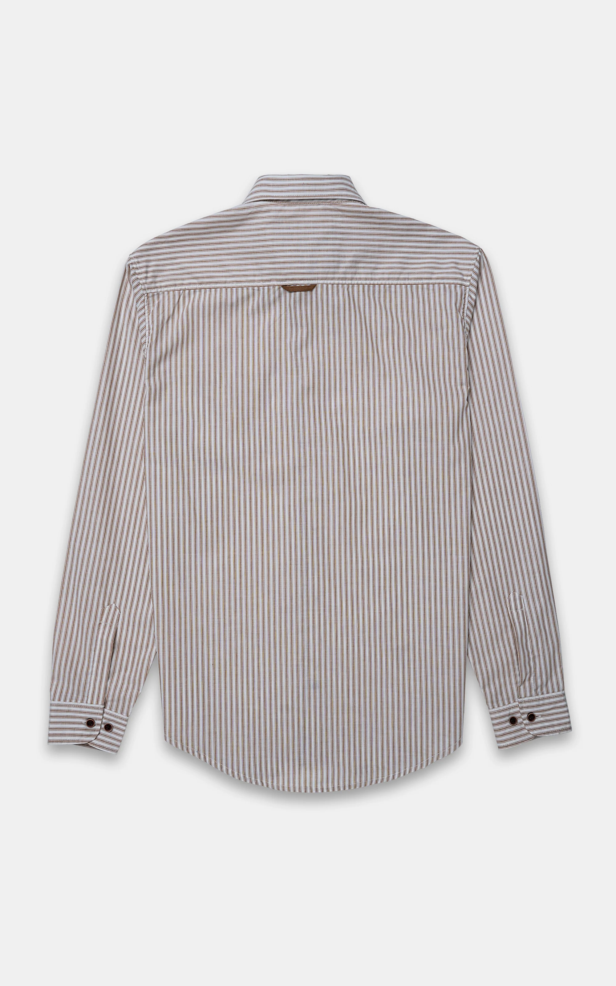 CASUAL SHIRT KHAKI STRIPER - Image 3