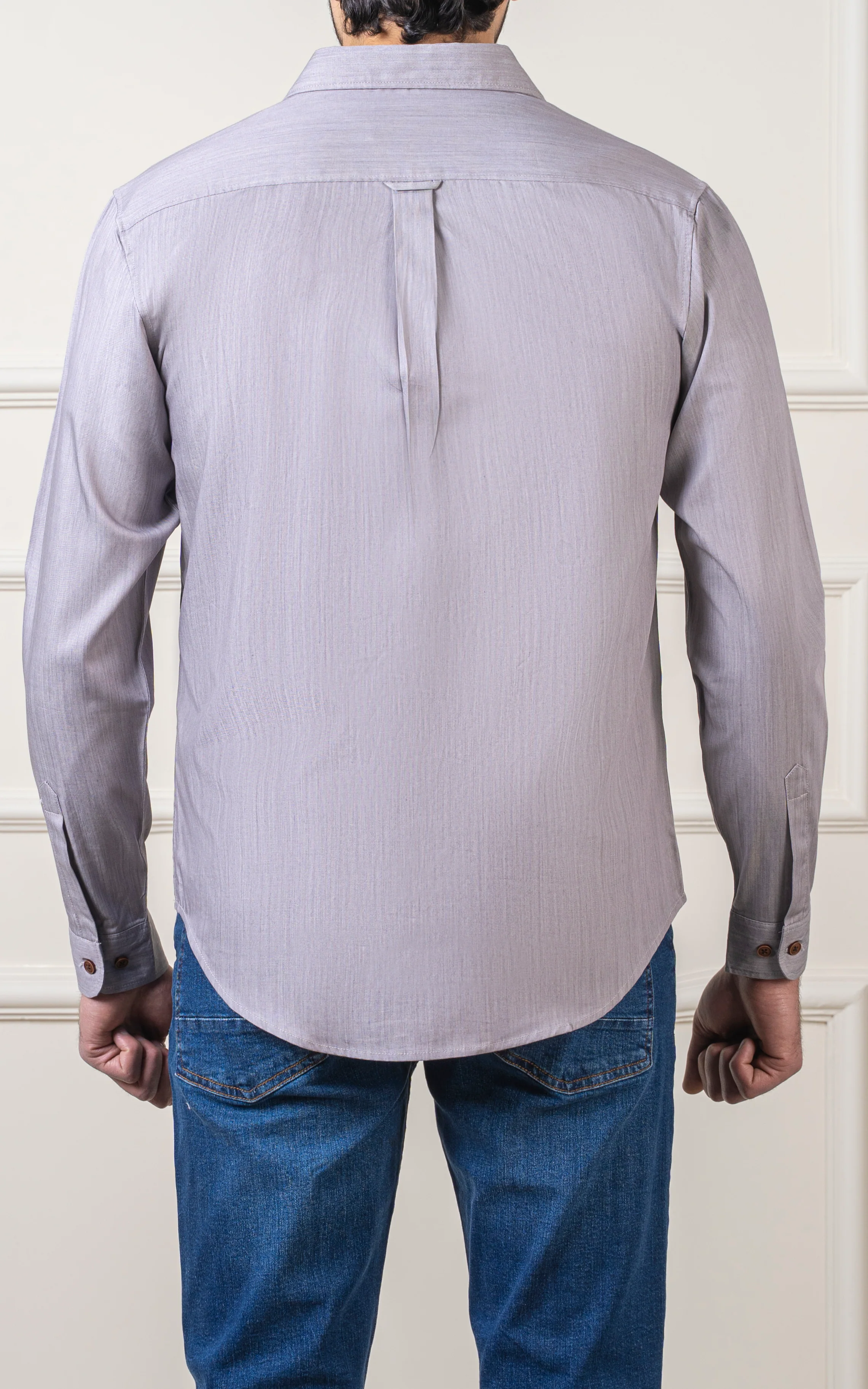 CASUAL SHIRT LIGHT GREY - Image 4
