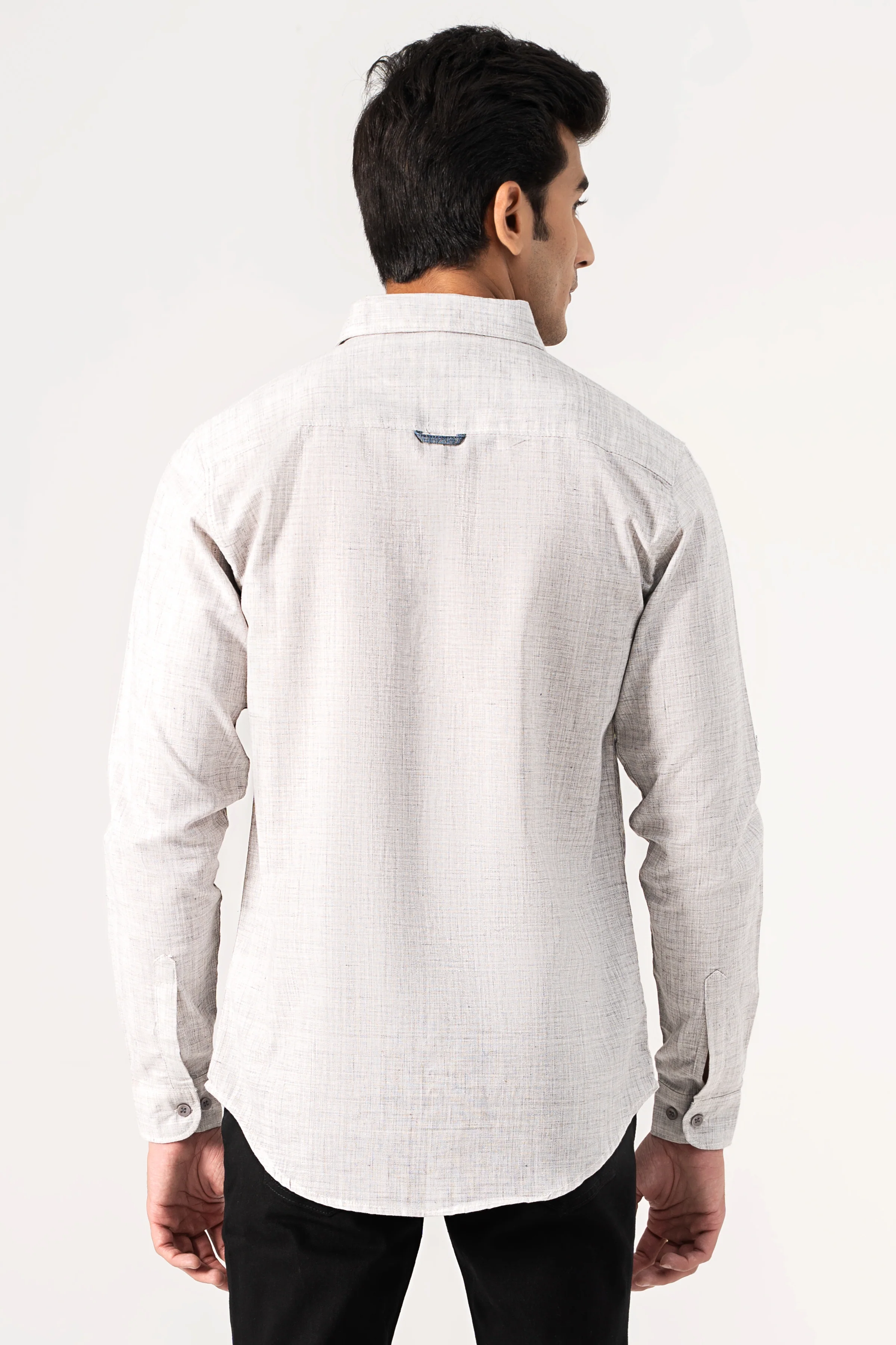 CASUAL SHIRT LIGHT GREY - Image 4