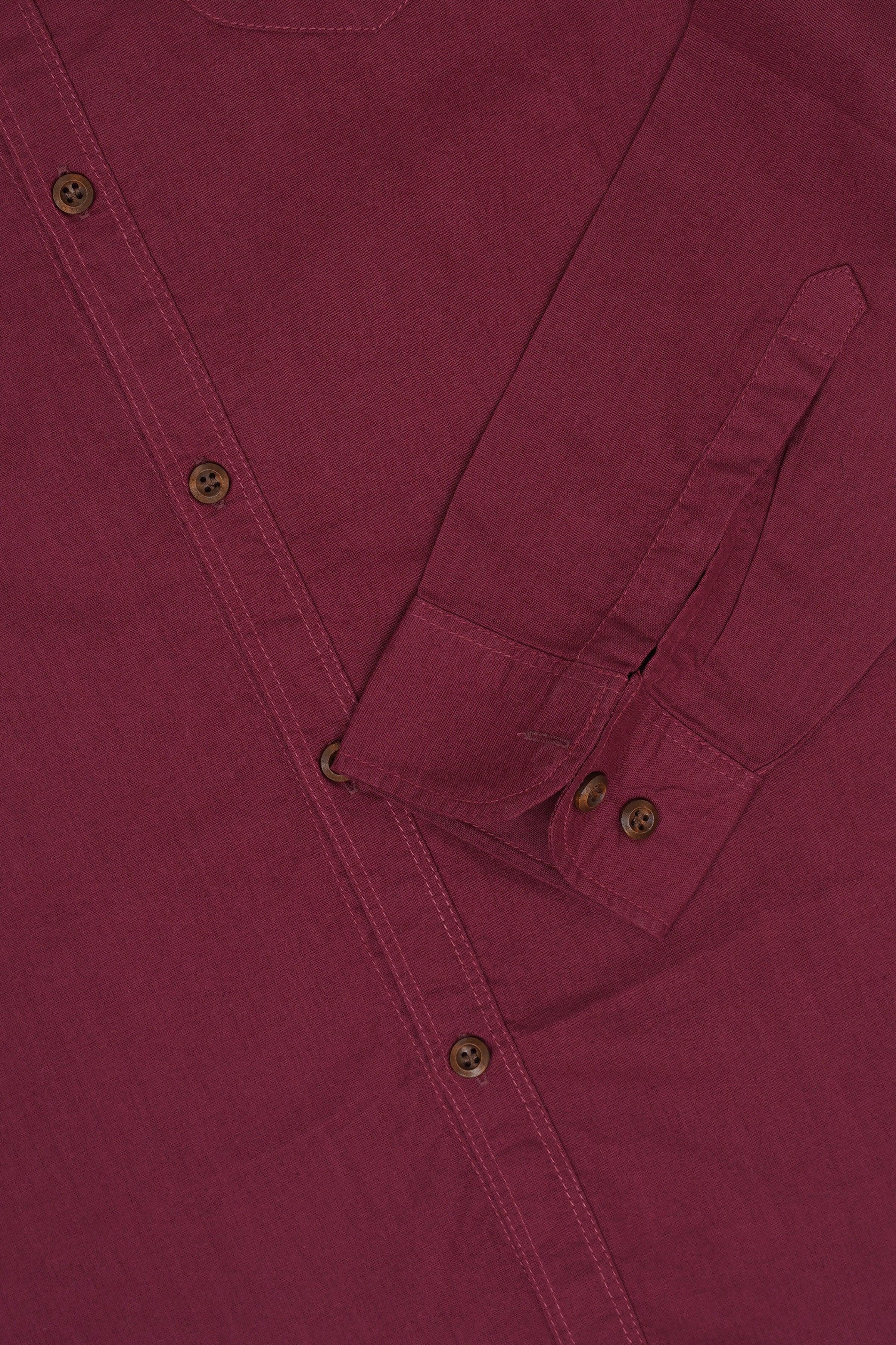 CASUAL SHIRT MAROON - Image 2