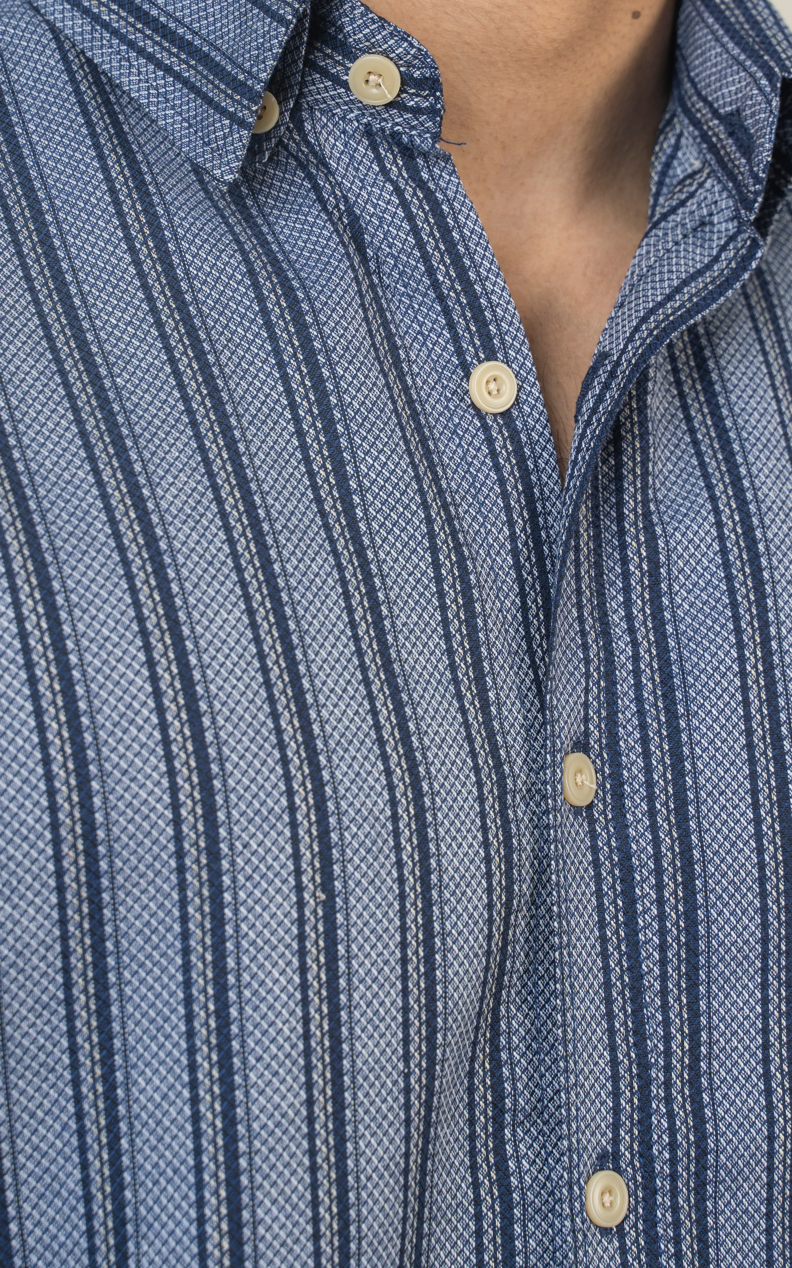 REGULAR COLLAR SHIRT NAVY - Image 3