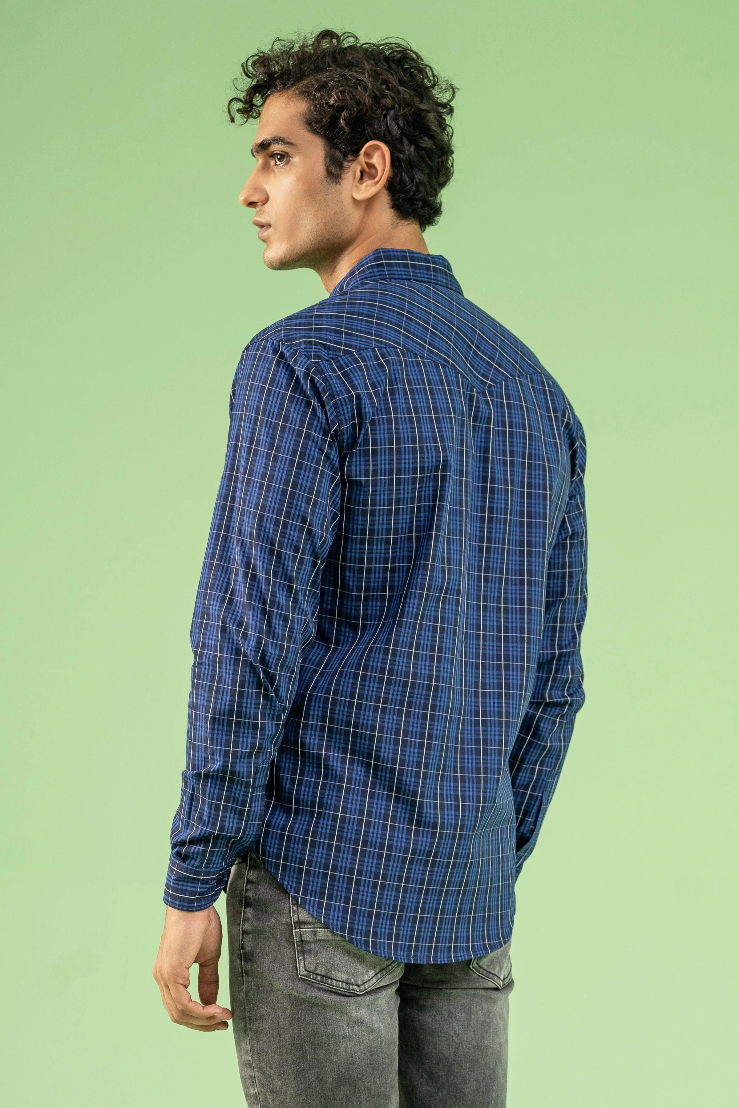 CASUAL SHIRT NAVY BLUE - Image 4
