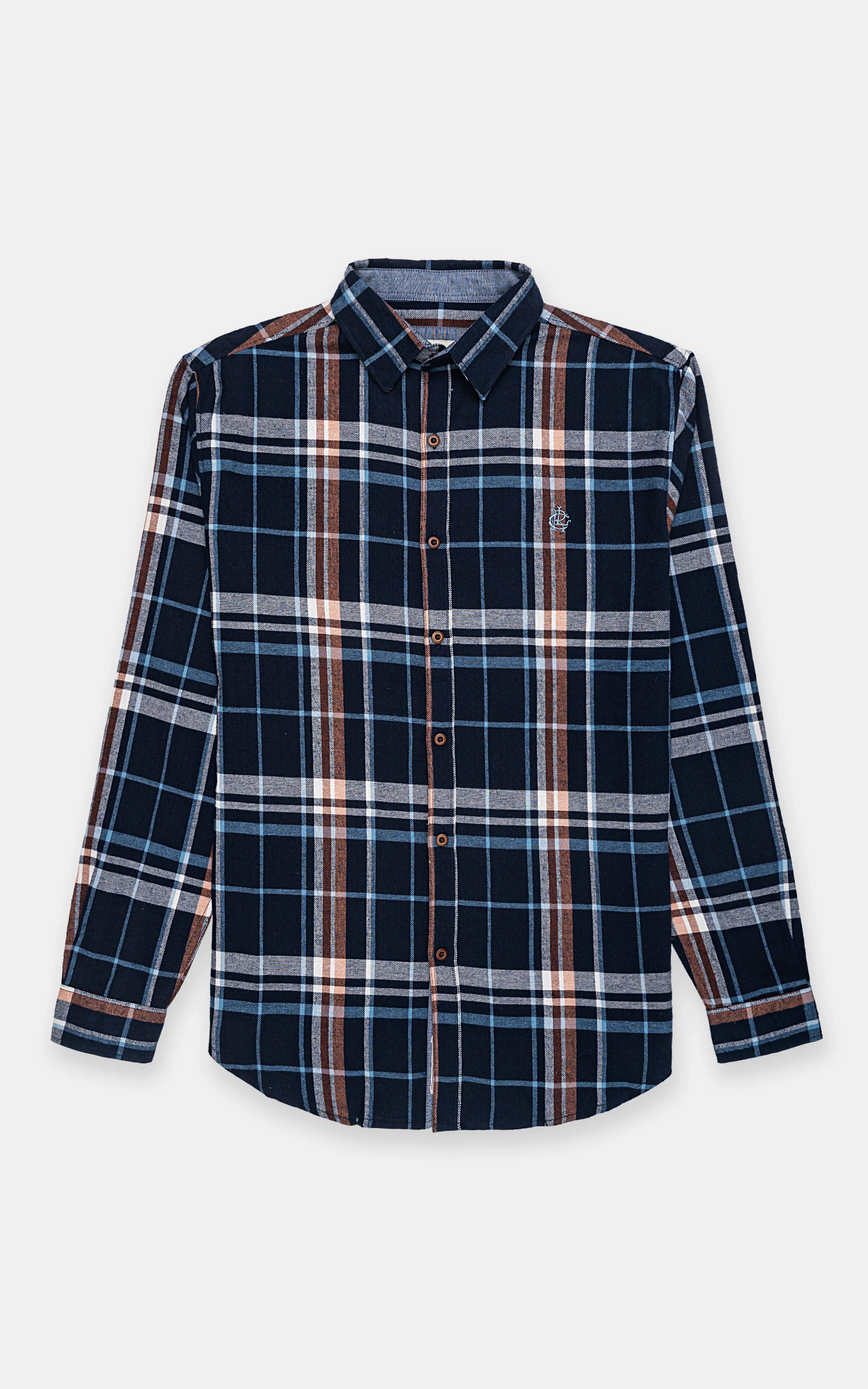 CHECKERED CASUAL SHIRT NAVY CHECK