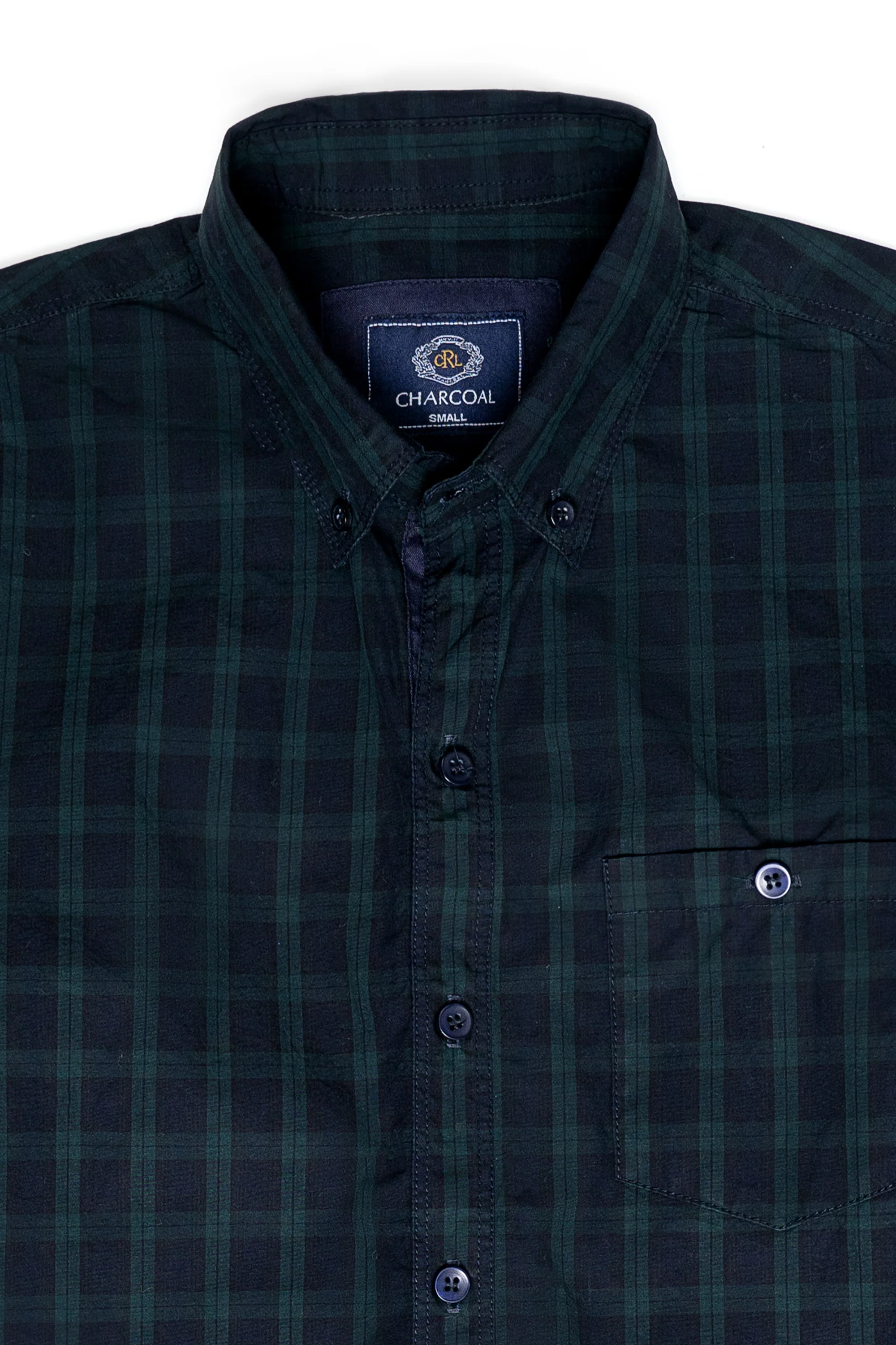 CASUAL SHIRT NAVY GREEN - Image 2