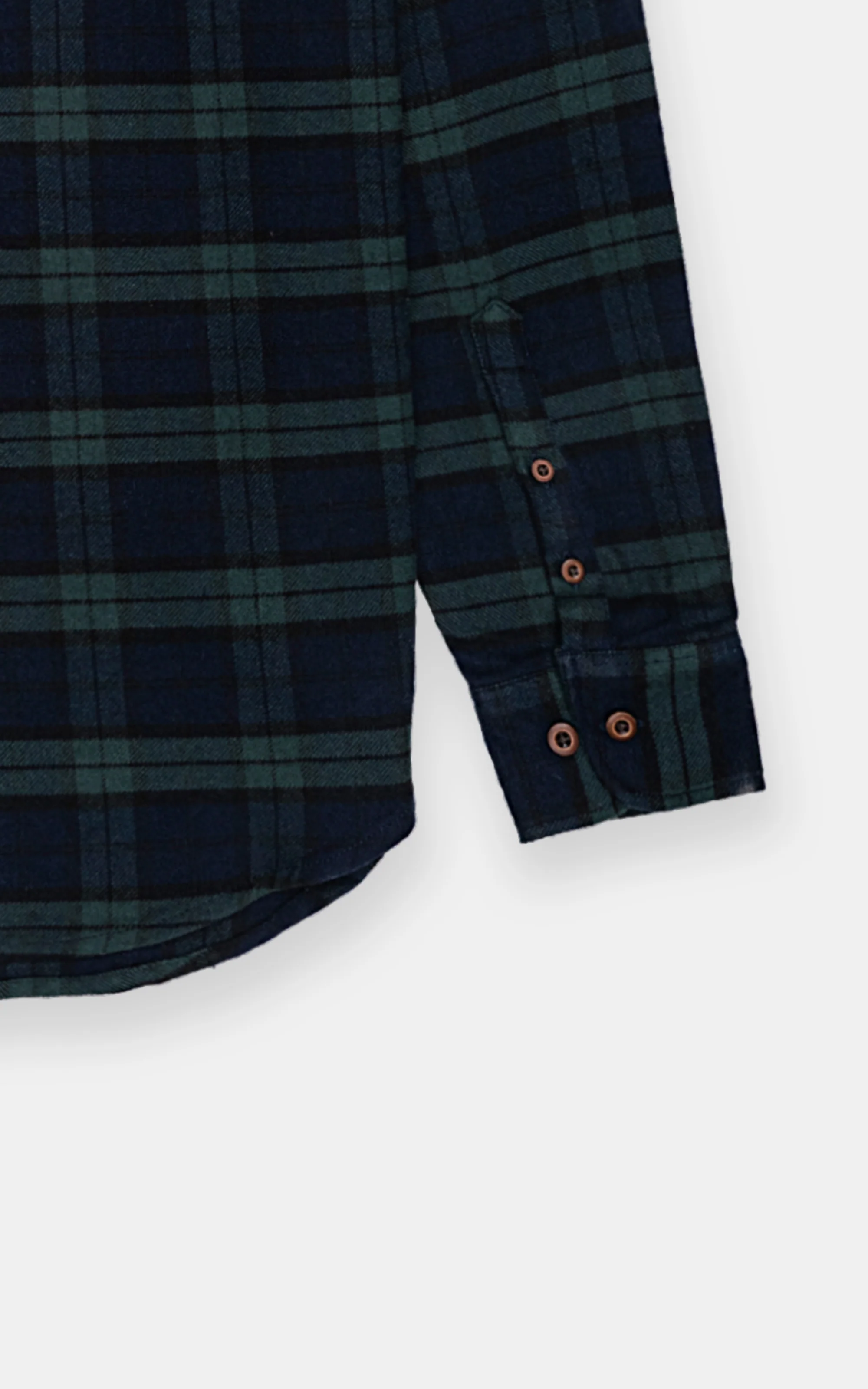 CHECKERED CASUAL SHIRT NAVY GREEN - Image 4