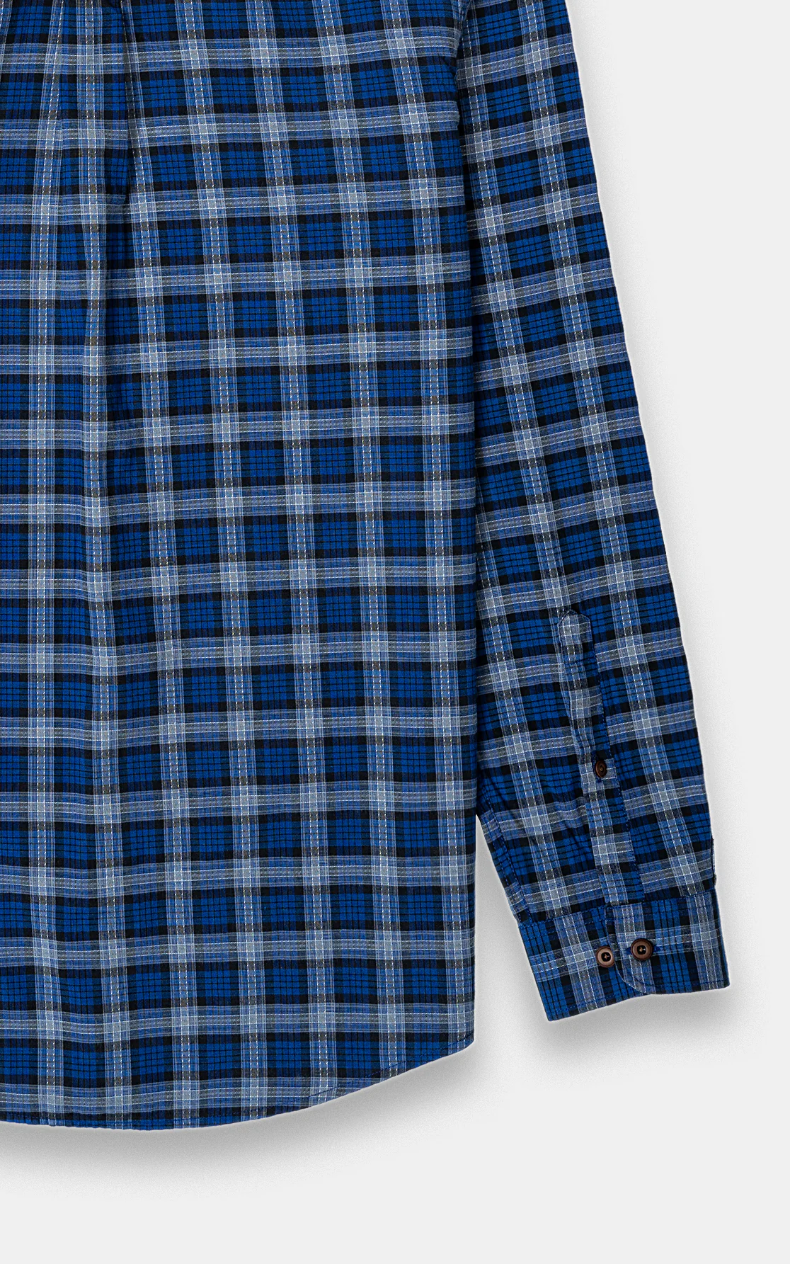 CASUAL SHIRT NAVY GREY CHECK - Image 3