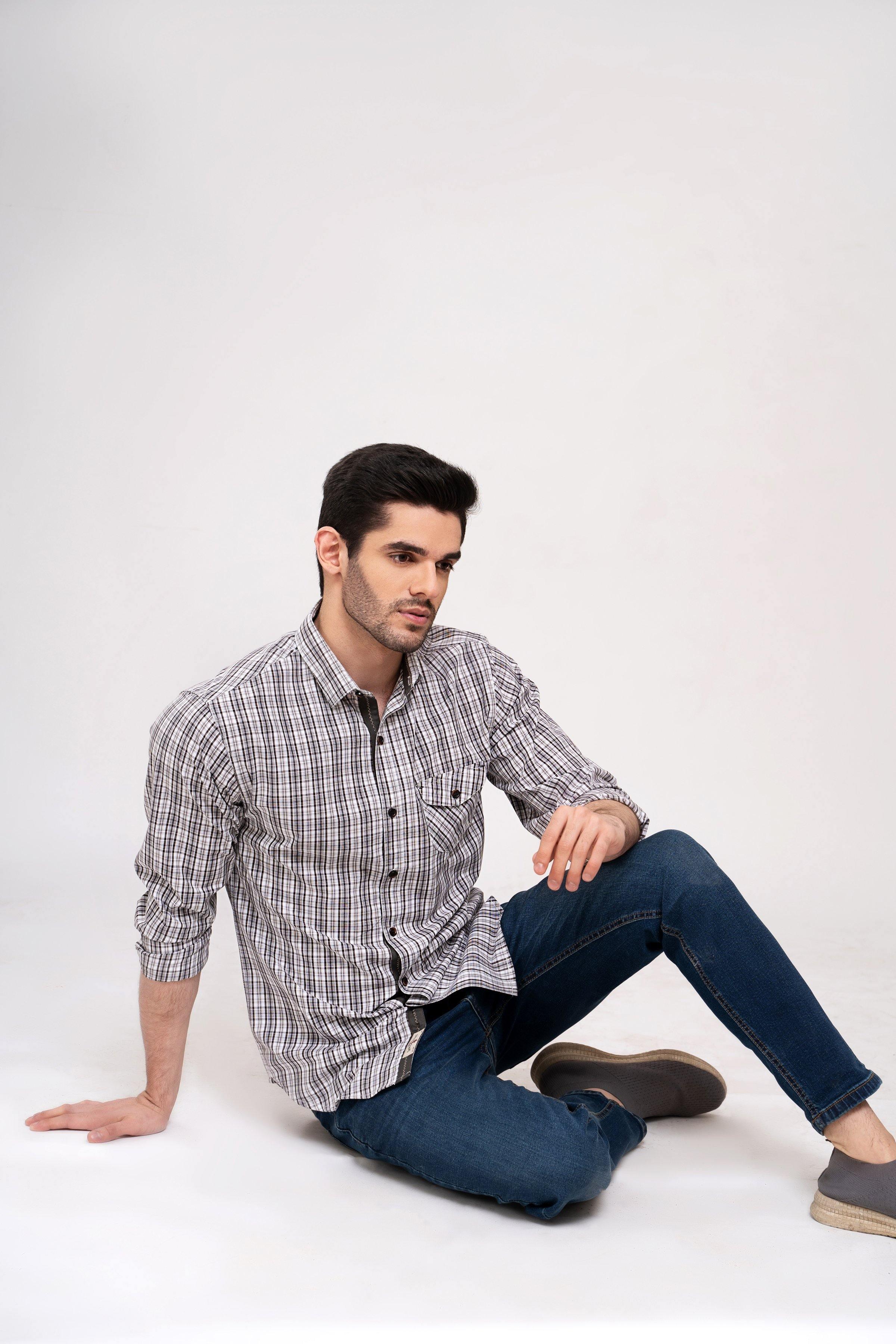 CASUAL SHIRT OFF WHITE OLIVE - Image 4
